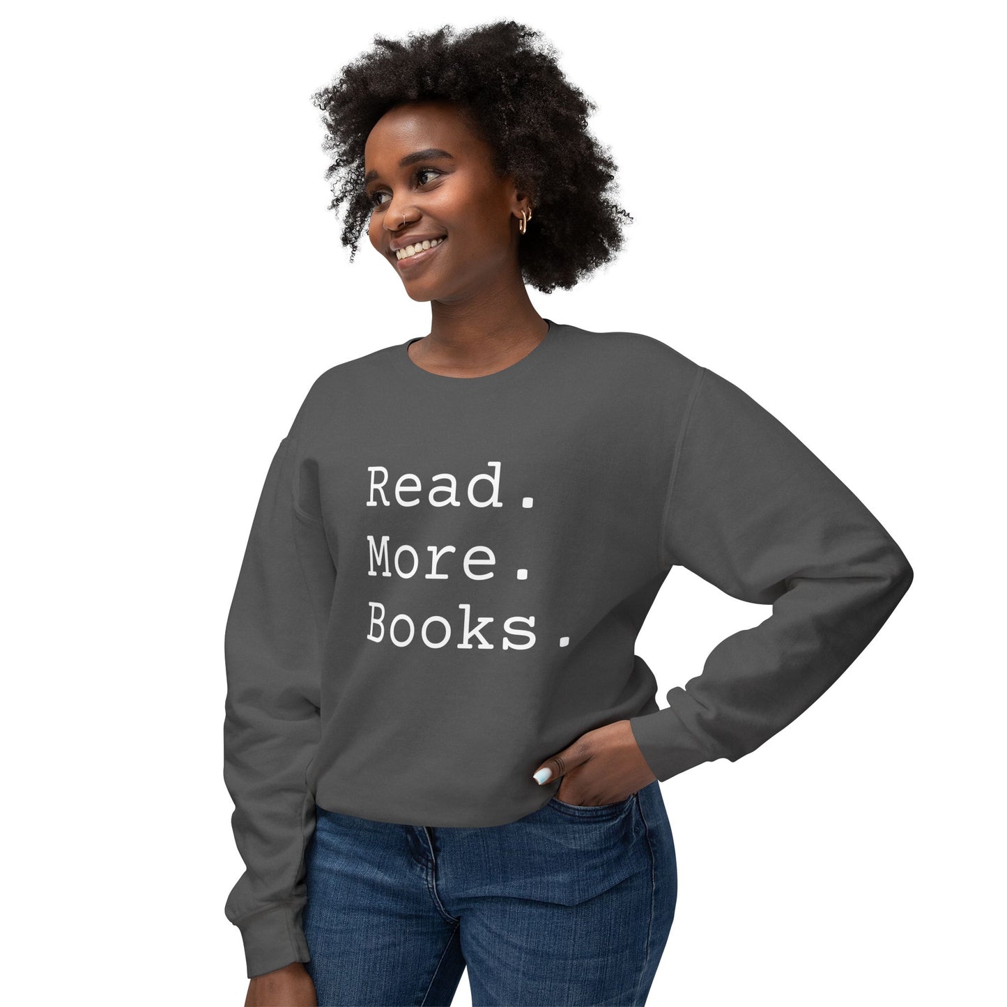 Read More Books Sweatshirt – Cozy Book Lover Crewneck on Comfort Colors