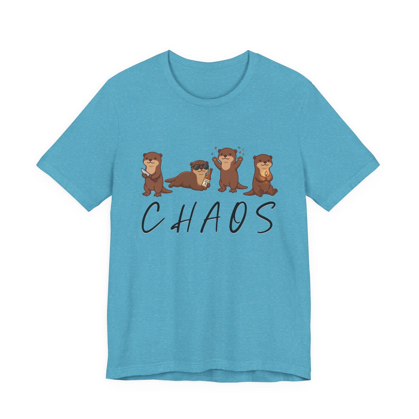 Otter Chaos T-Shirt – Funny Chaotic Otters Graphic Tee on Bella Canvas for Animal Lovers