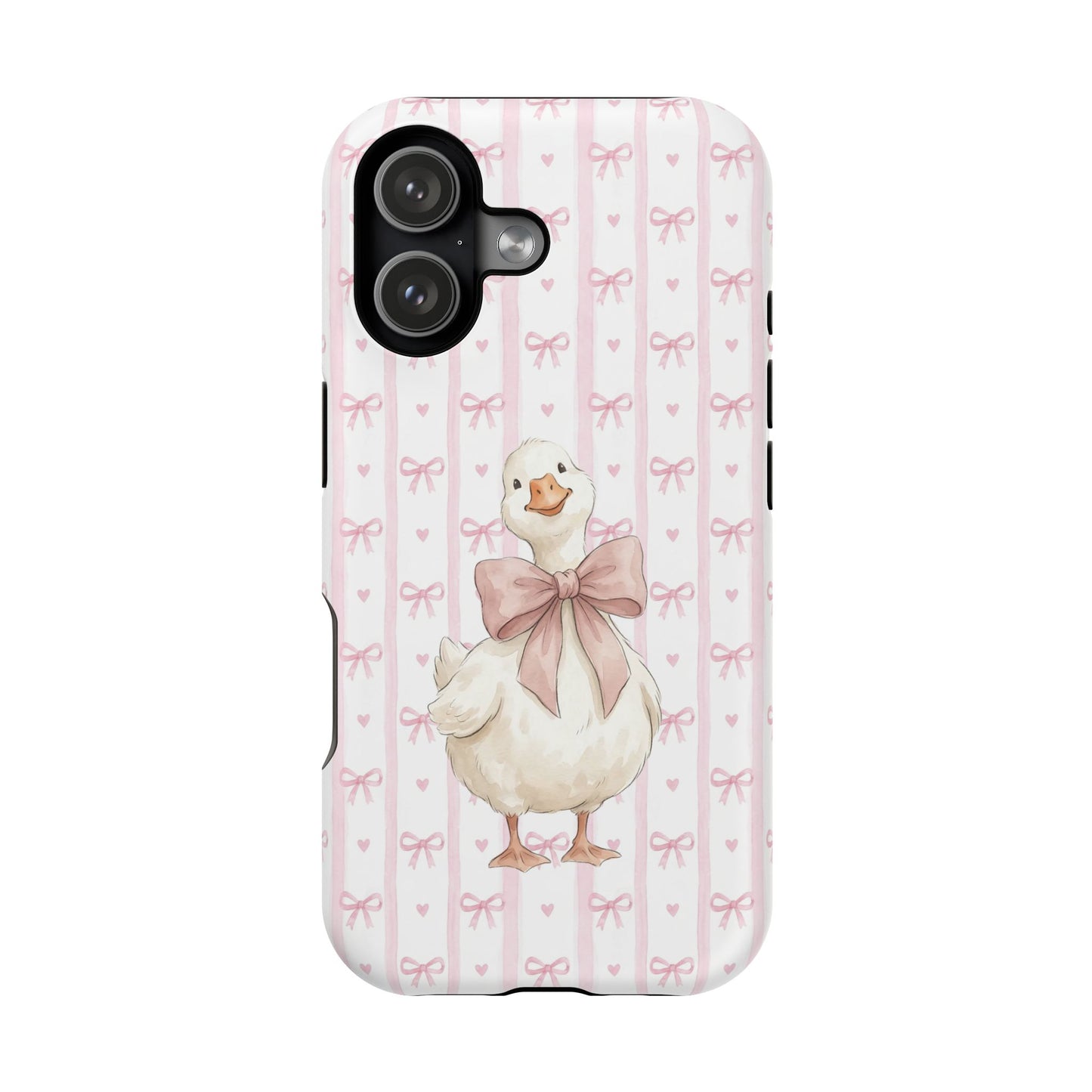 Coquette Goose Phone Case – Goose with Bow Aesthetic Case for iPhone & Samsung Galaxy