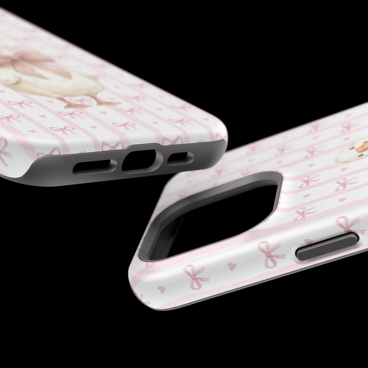 Coquette Goose Phone Case – Goose with Bow Aesthetic Case for iPhone & Samsung Galaxy