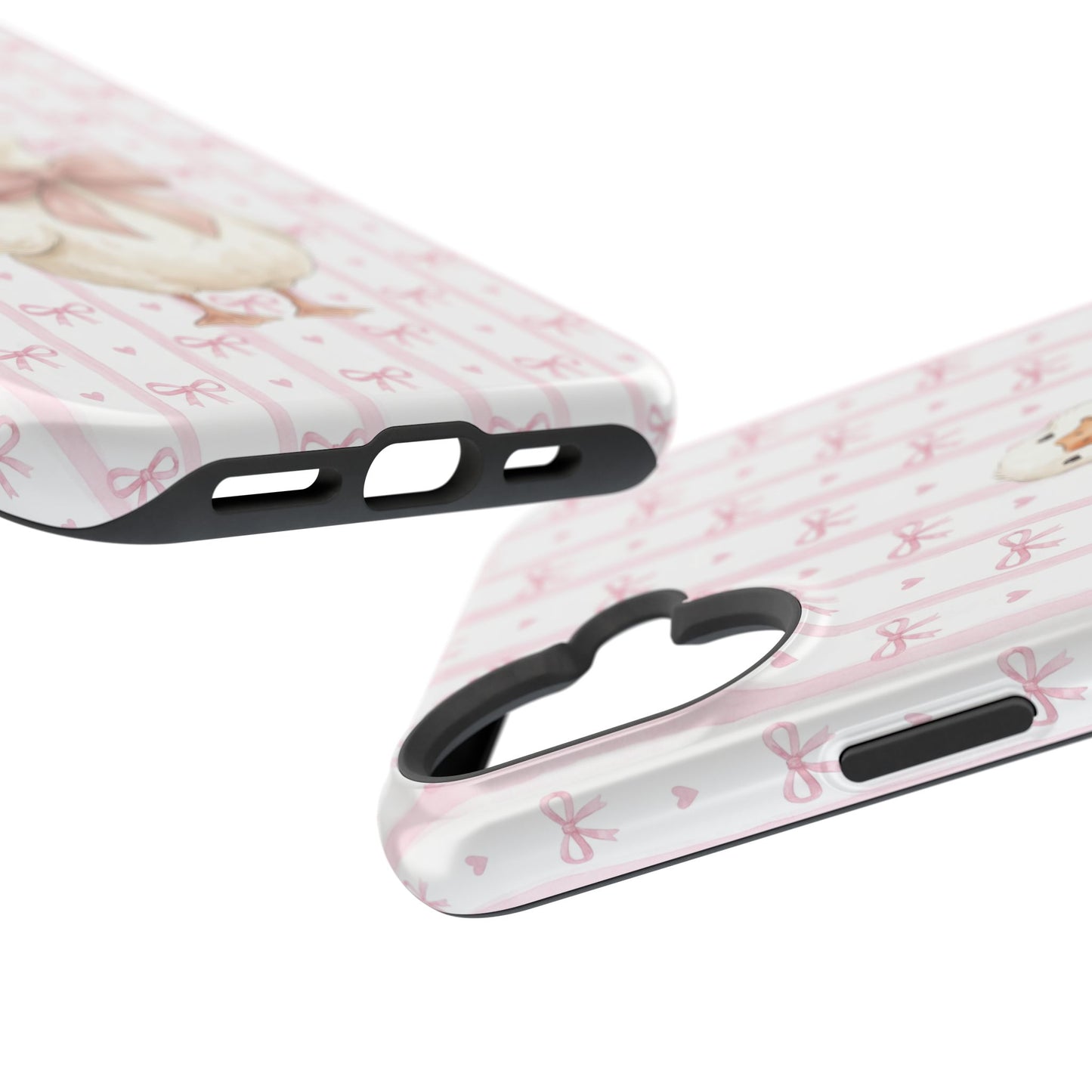 Coquette Goose Phone Case – Goose with Bow Aesthetic Case for iPhone & Samsung Galaxy