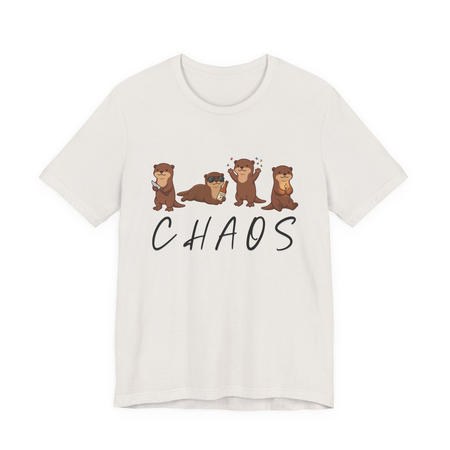 Otter Chaos T-Shirt – Funny Chaotic Otters Graphic Tee on Bella Canvas for Animal Lovers