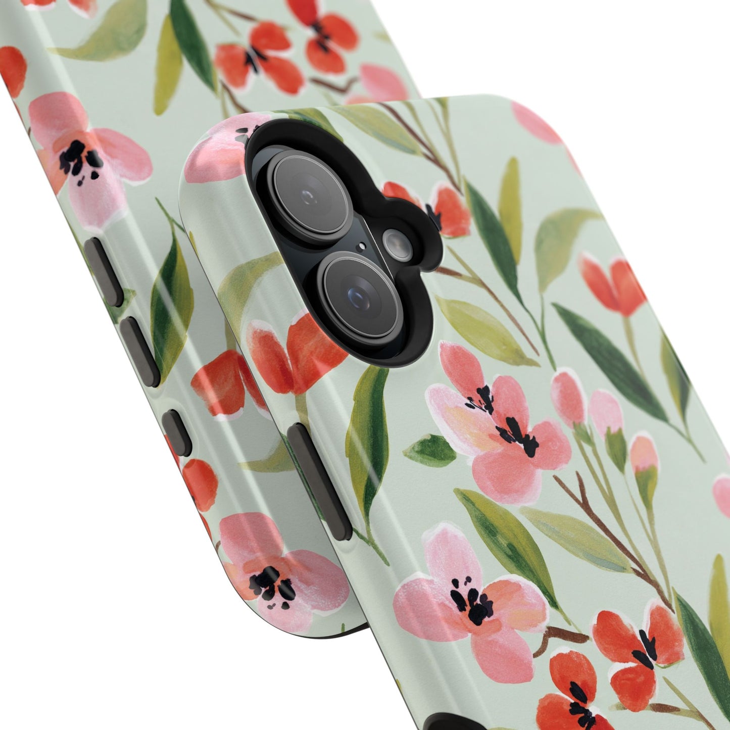 Coquette Floral Phone Case – Red & Pink Flower Aesthetic Case for iPhone & Samsung Galaxy