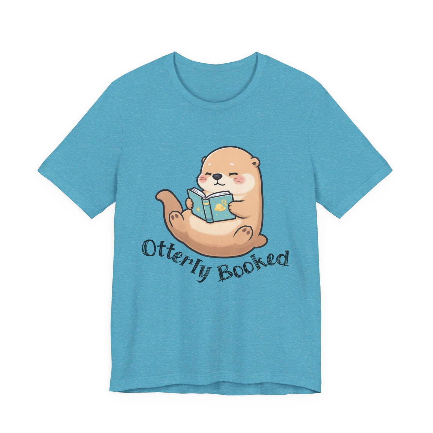 Otterly Booked T-Shirt – Cute Otter Reading Graphic Tee on Bella Canvas for Book Lovers