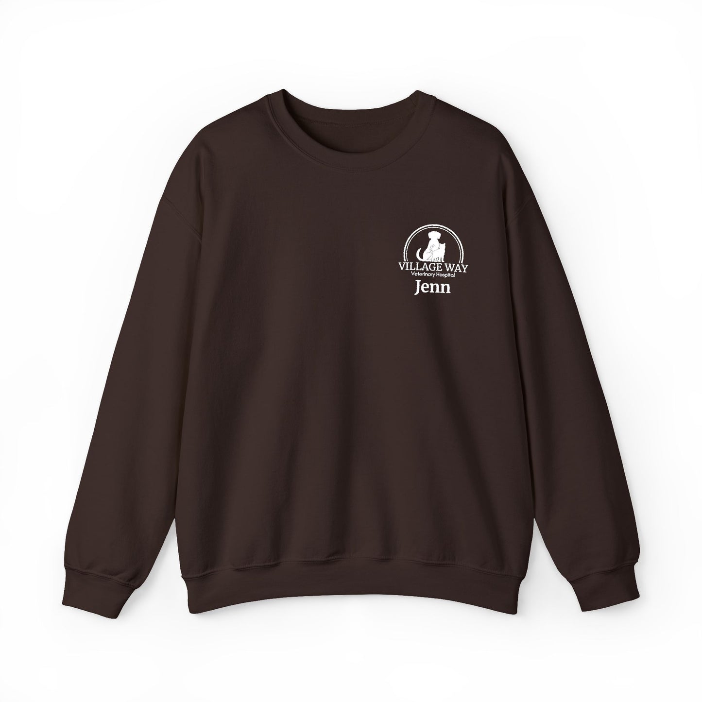 Village Way Vet Custom Name Crewneck Sweatshirt