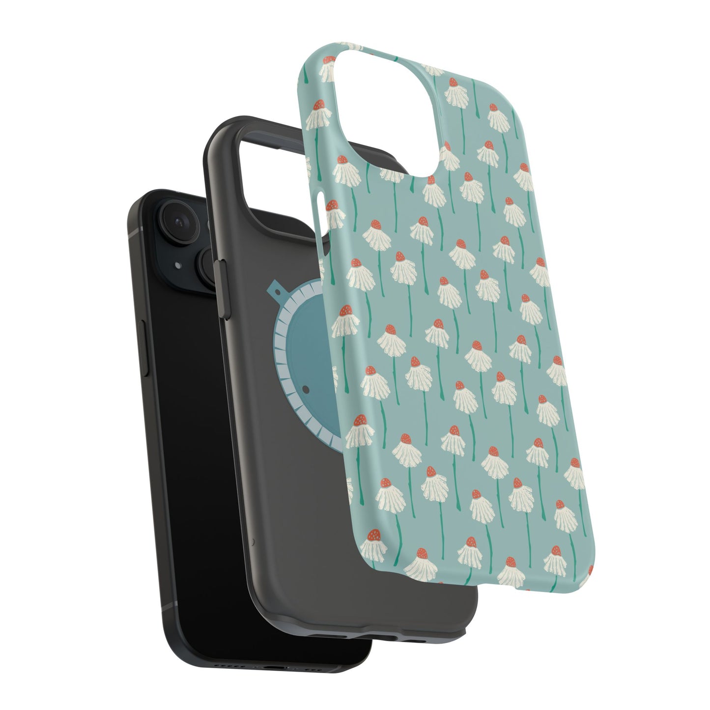Cute White Floral Phone Case – Minimal Flower Aesthetic Case for iPhone & Samsung Galaxy