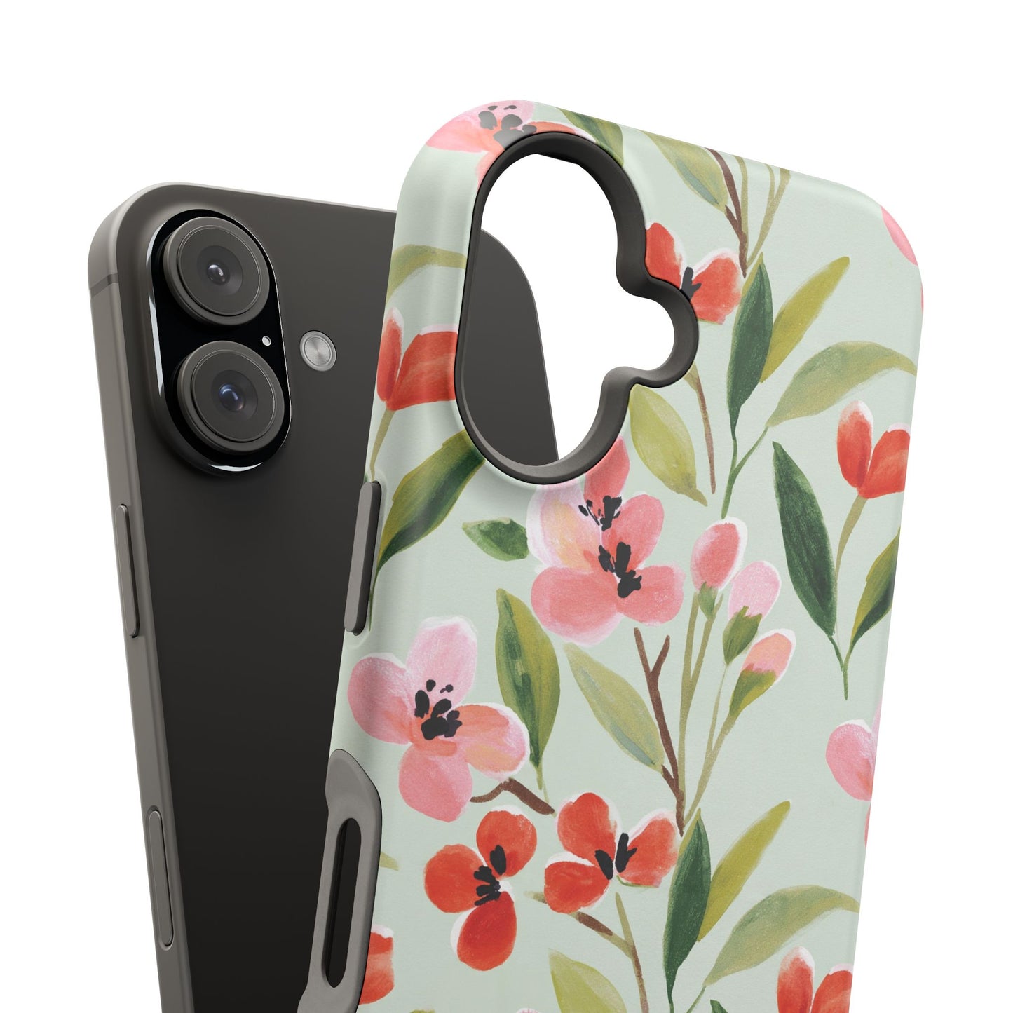 Coquette Floral Phone Case – Red & Pink Flower Aesthetic Case for iPhone & Samsung Galaxy