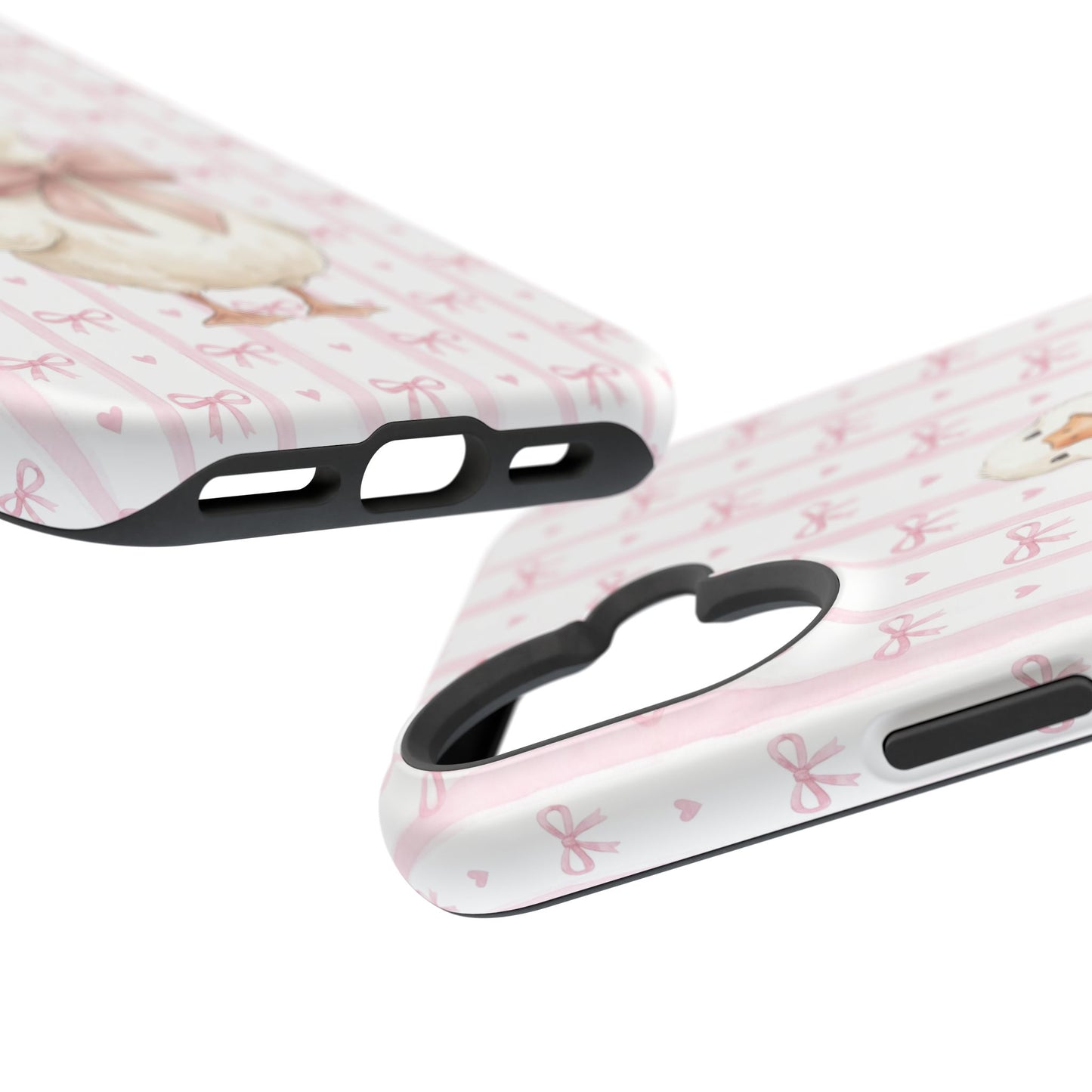 Coquette Goose Phone Case – Goose with Bow Aesthetic Case for iPhone & Samsung Galaxy