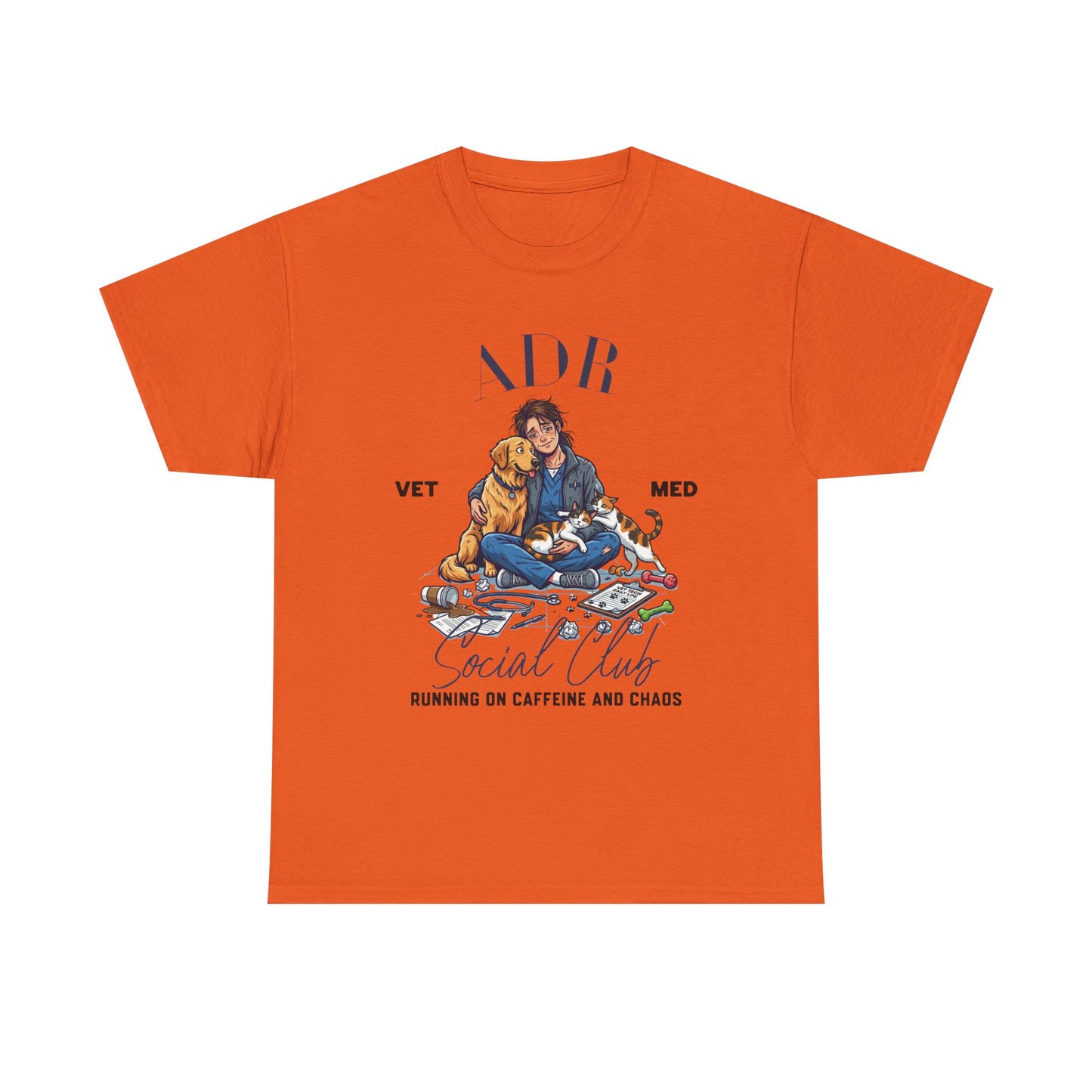 Veterinary T-Shirt – “ADR Social Club” Funny Vet Med Graphic Tee on Gildan for Vet Techs