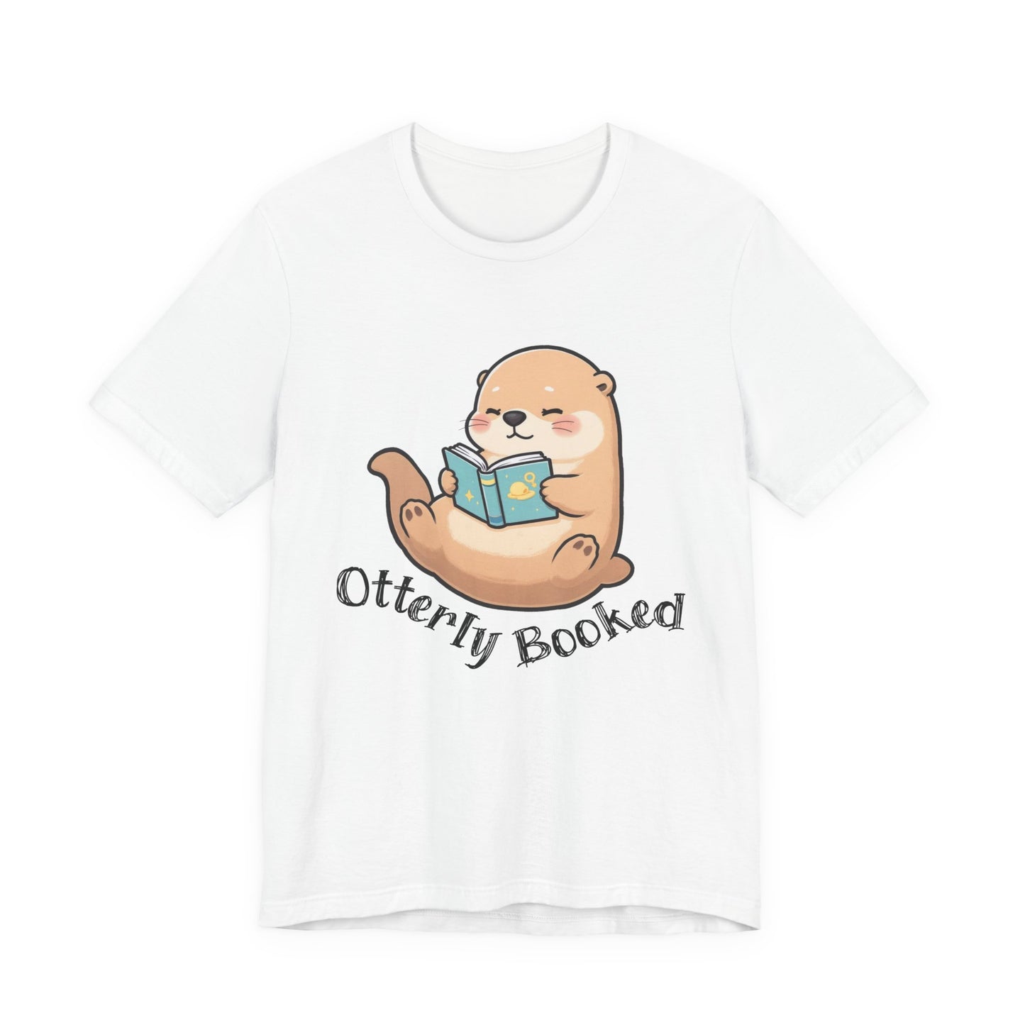 Otterly Booked T-Shirt – Cute Otter Reading Graphic Tee on Bella Canvas for Book Lovers