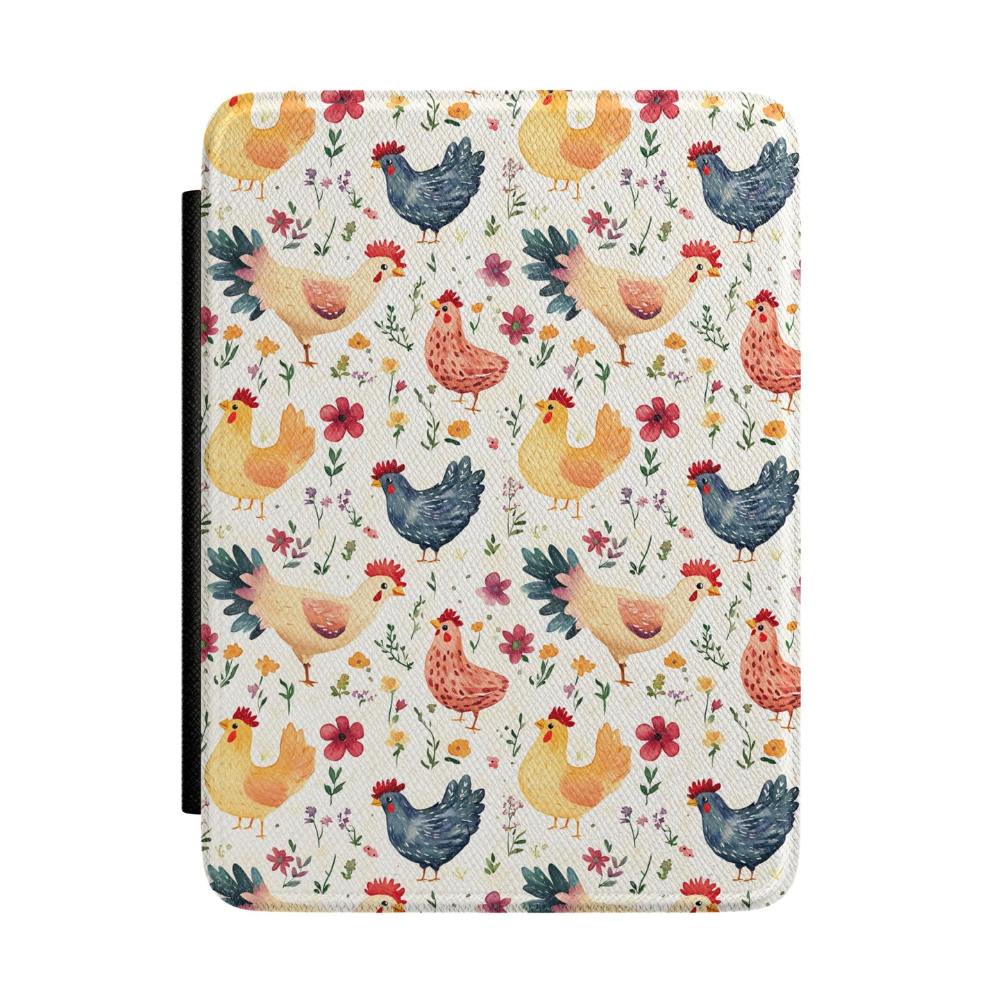Cottagecore Chicken Kindle Case – Vintage Farm Chicken Pattern E-Reader Cover for Gardeners & Chicken Lovers