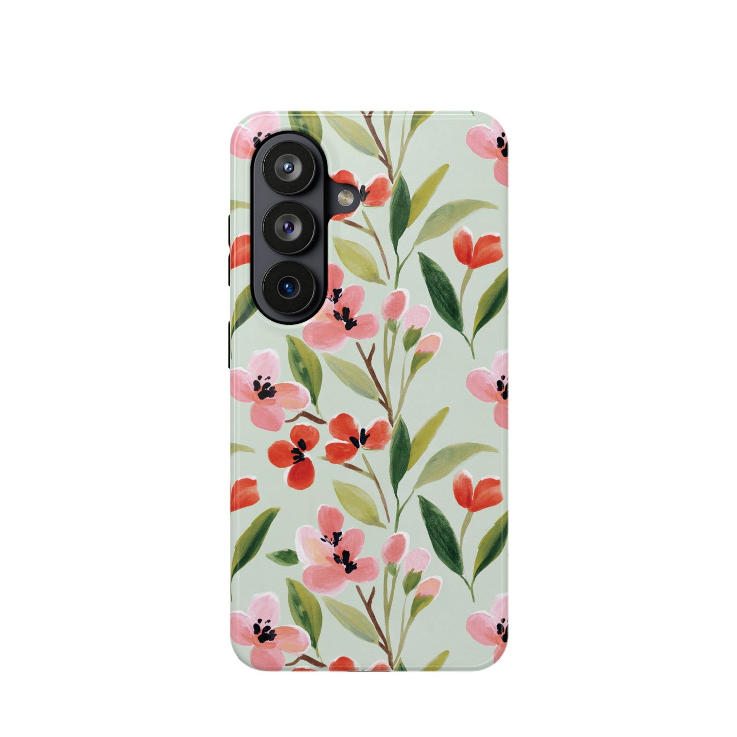 Coquette Floral Phone Case – Red & Pink Flower Aesthetic Case for iPhone & Samsung Galaxy
