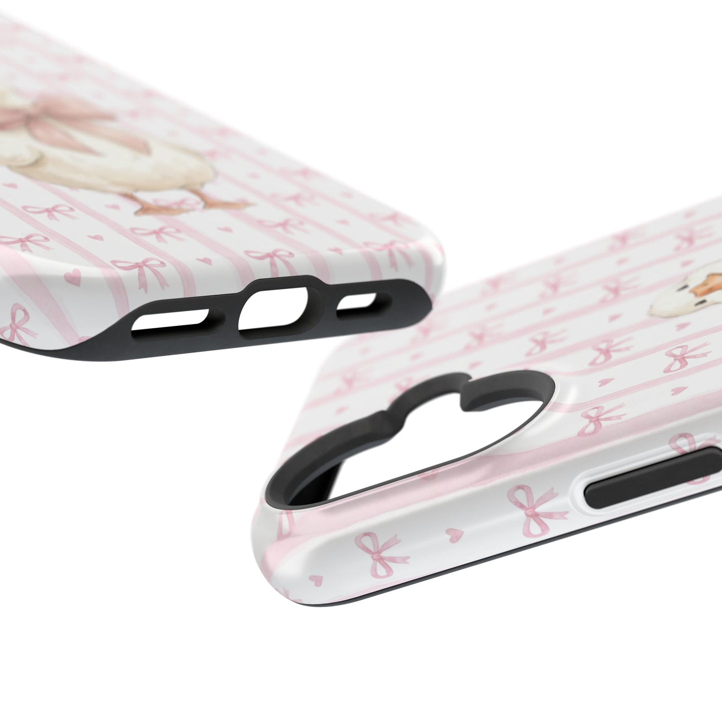 Coquette Goose Phone Case – Goose with Bow Aesthetic Case for iPhone & Samsung Galaxy