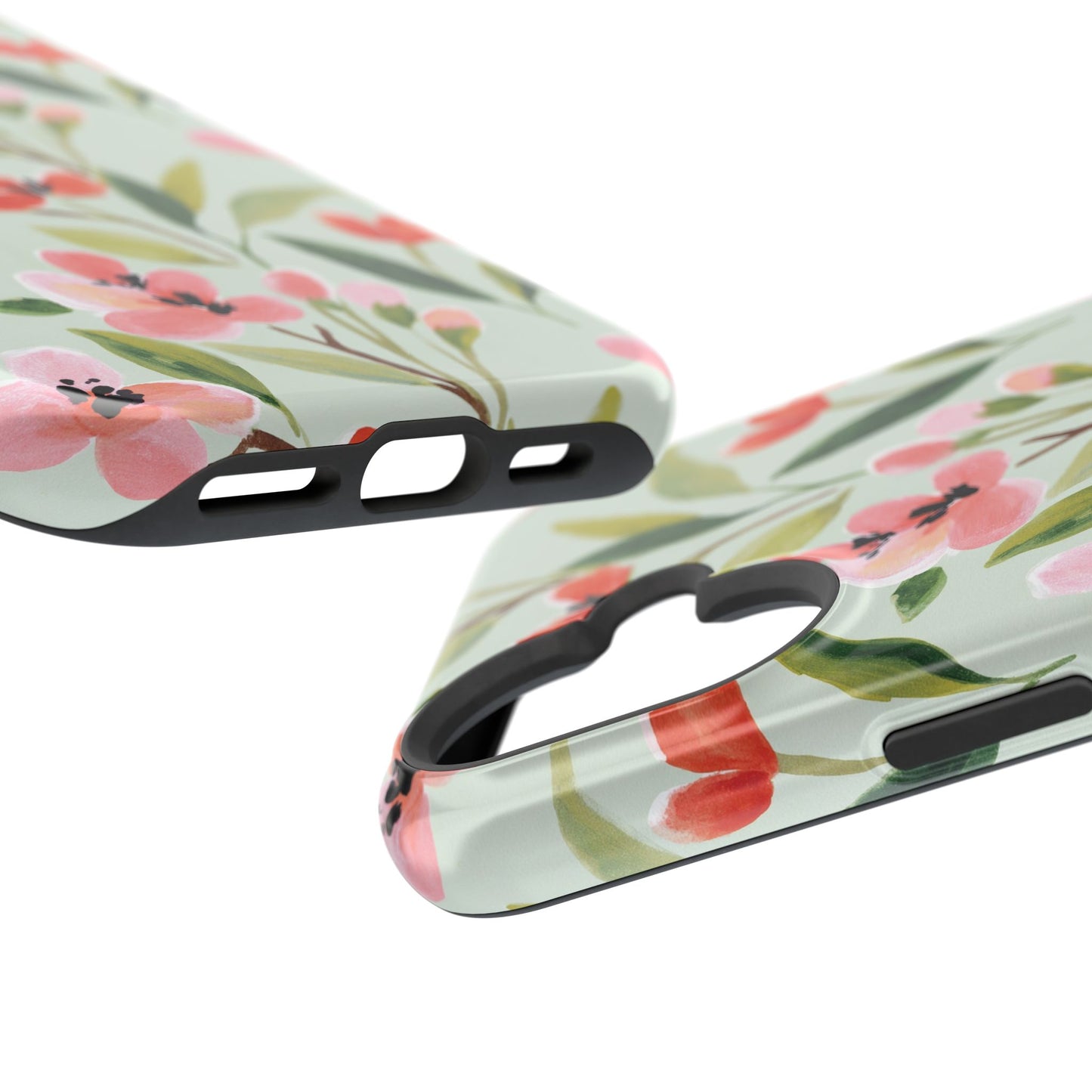 Coquette Floral Phone Case – Red & Pink Flower Aesthetic Case for iPhone & Samsung Galaxy