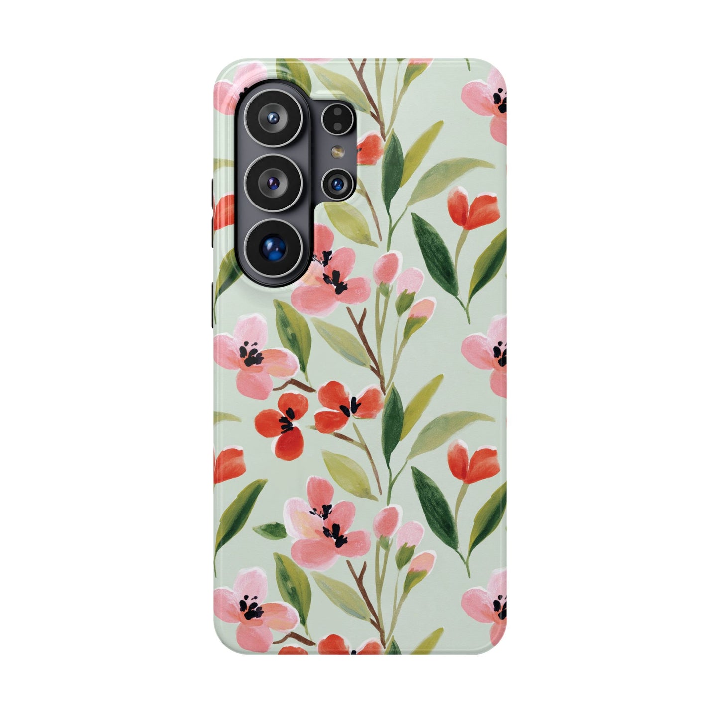 Coquette Floral Phone Case – Red & Pink Flower Aesthetic Case for iPhone & Samsung Galaxy