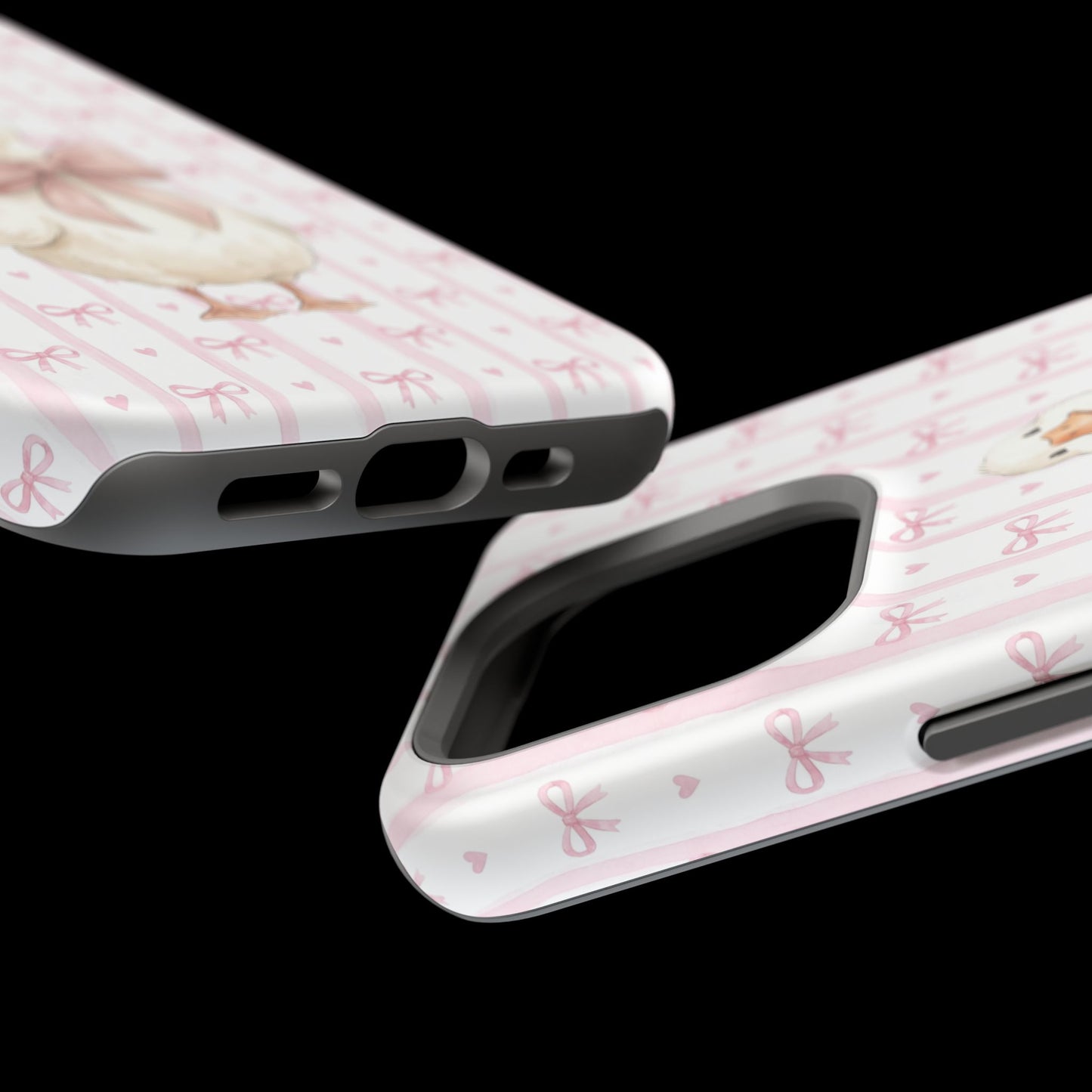 Coquette Goose Phone Case – Goose with Bow Aesthetic Case for iPhone & Samsung Galaxy