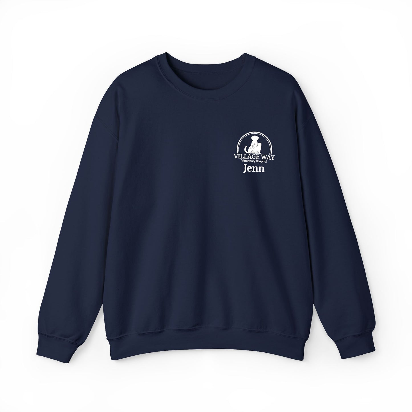 Village Way Vet Custom Name Crewneck Sweatshirt