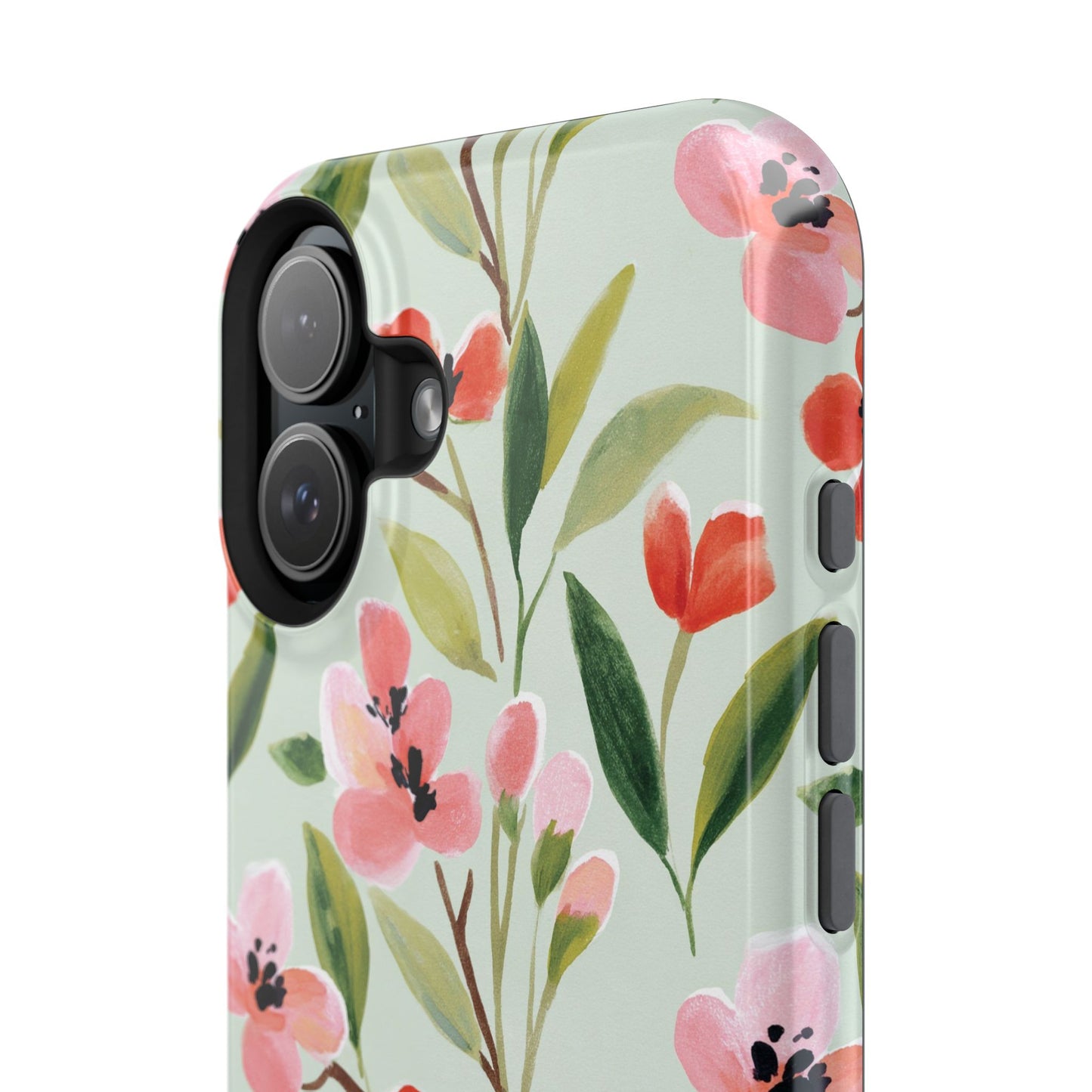 Coquette Floral Phone Case – Red & Pink Flower Aesthetic Case for iPhone & Samsung Galaxy