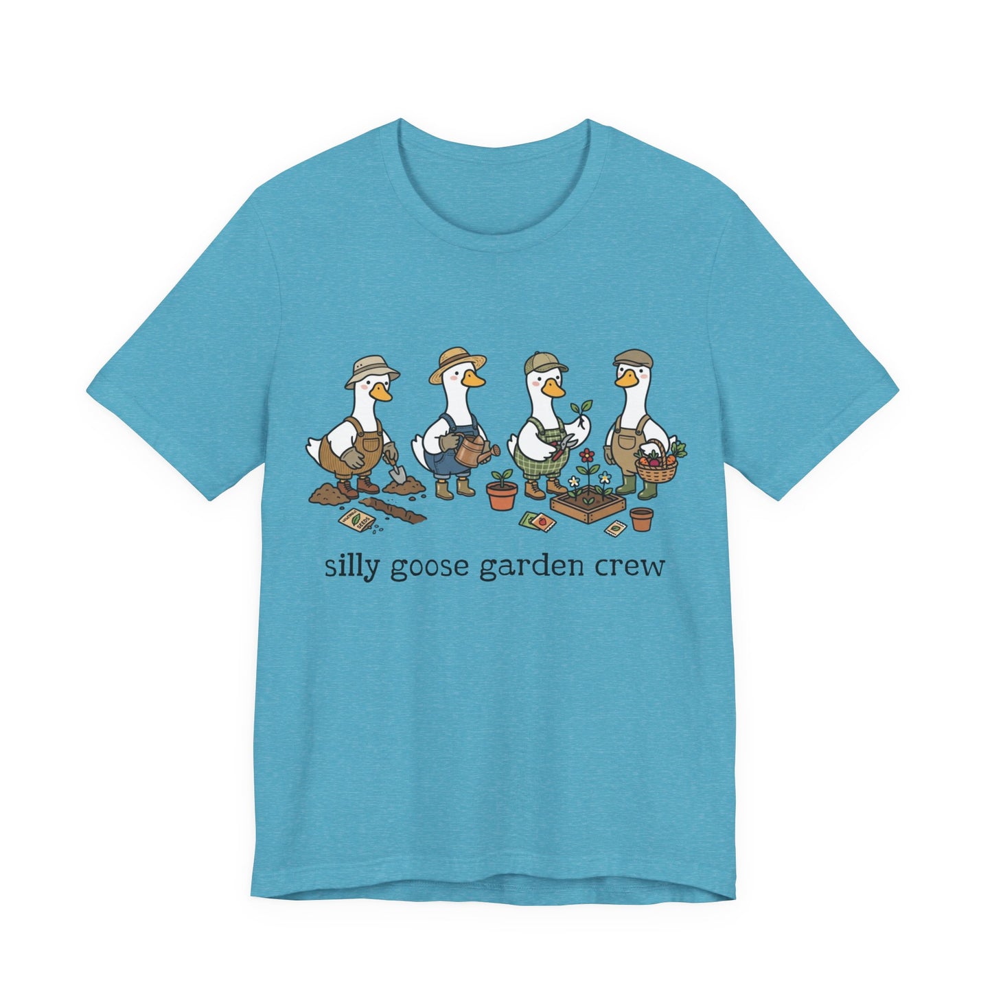 Garden Goose T-Shirt – “Garden Goose Crew” Cottagecore Funny Graphic Tee on Bella Canvas