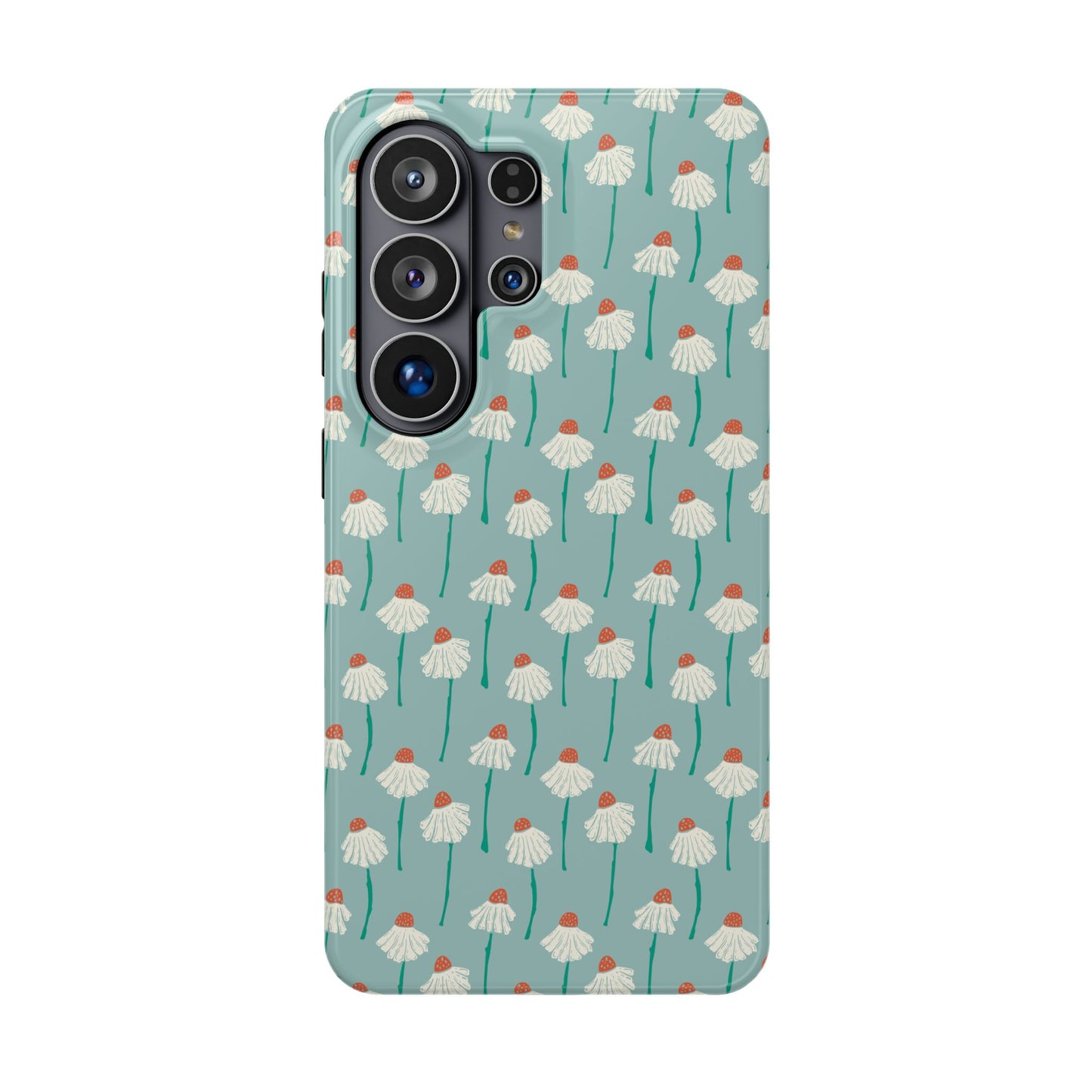 Cute White Floral Phone Case – Minimal Flower Aesthetic Case for iPhone & Samsung Galaxy