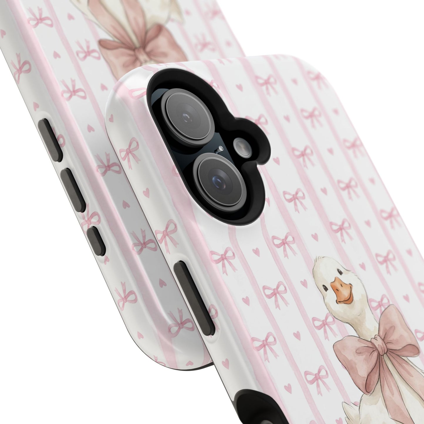 Coquette Goose Phone Case – Goose with Bow Aesthetic Case for iPhone & Samsung Galaxy