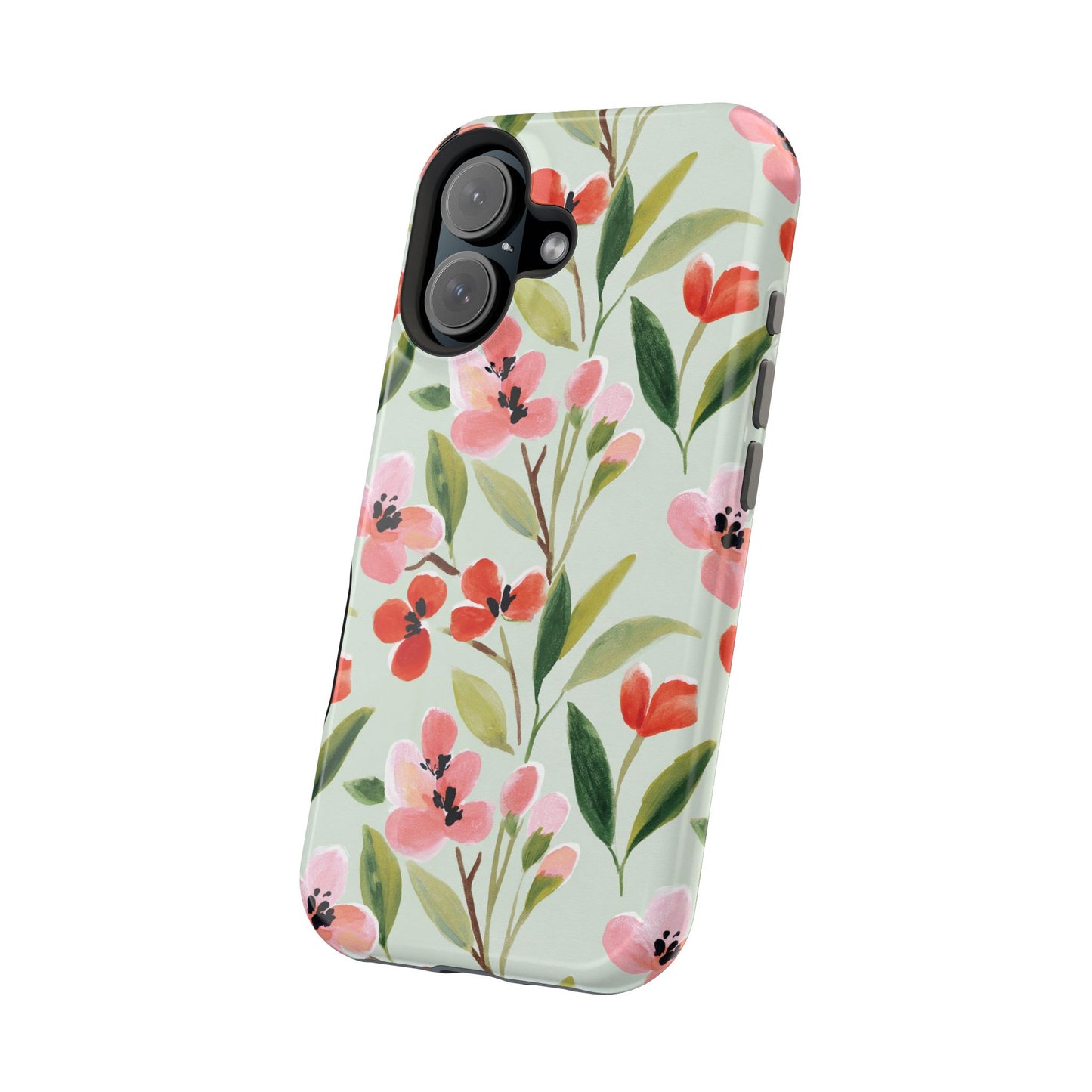 Coquette Floral Phone Case – Red & Pink Flower Aesthetic Case for iPhone & Samsung Galaxy