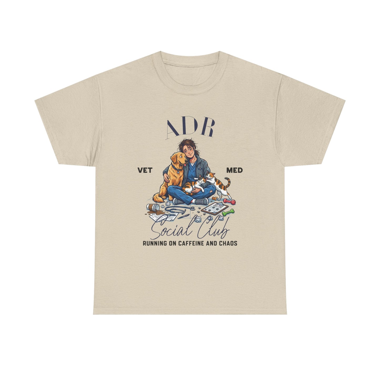 Veterinary T-Shirt – “ADR Social Club” Funny Vet Med Graphic Tee on Gildan for Vet Techs