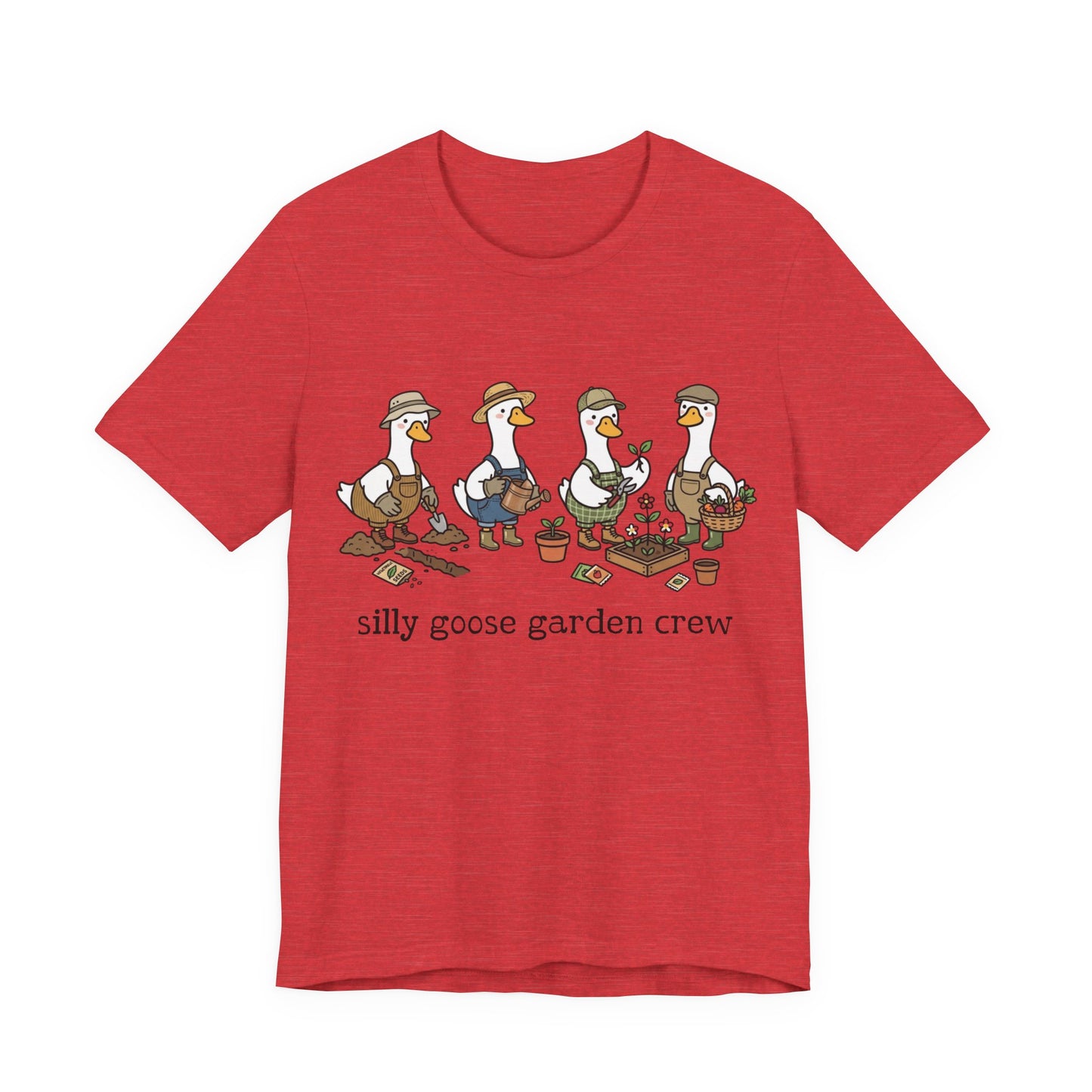 Garden Goose T-Shirt – “Garden Goose Crew” Cottagecore Funny Graphic Tee on Bella Canvas