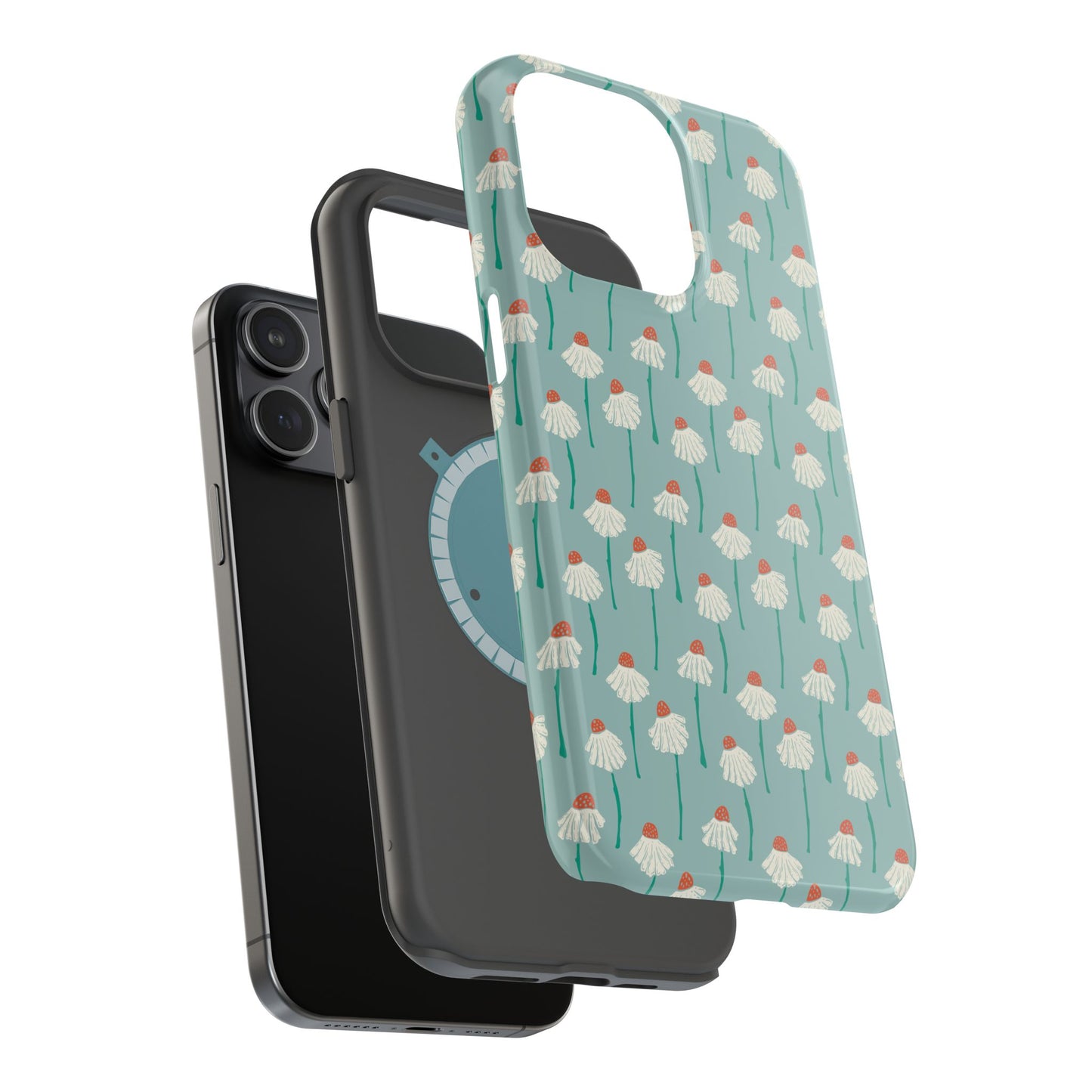 Cute White Floral Phone Case – Minimal Flower Aesthetic Case for iPhone & Samsung Galaxy