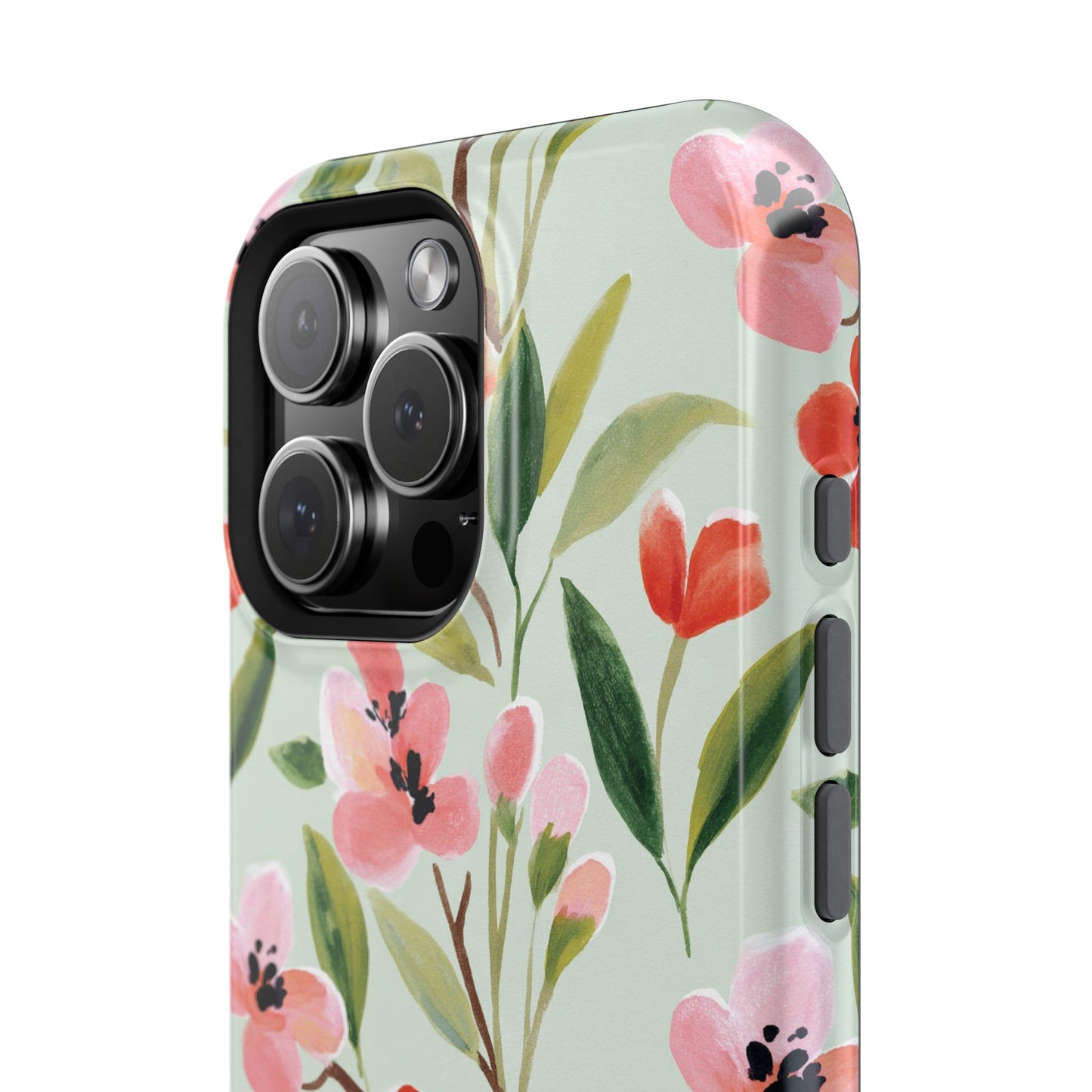 Coquette Floral Phone Case – Red & Pink Flower Aesthetic Case for iPhone & Samsung Galaxy