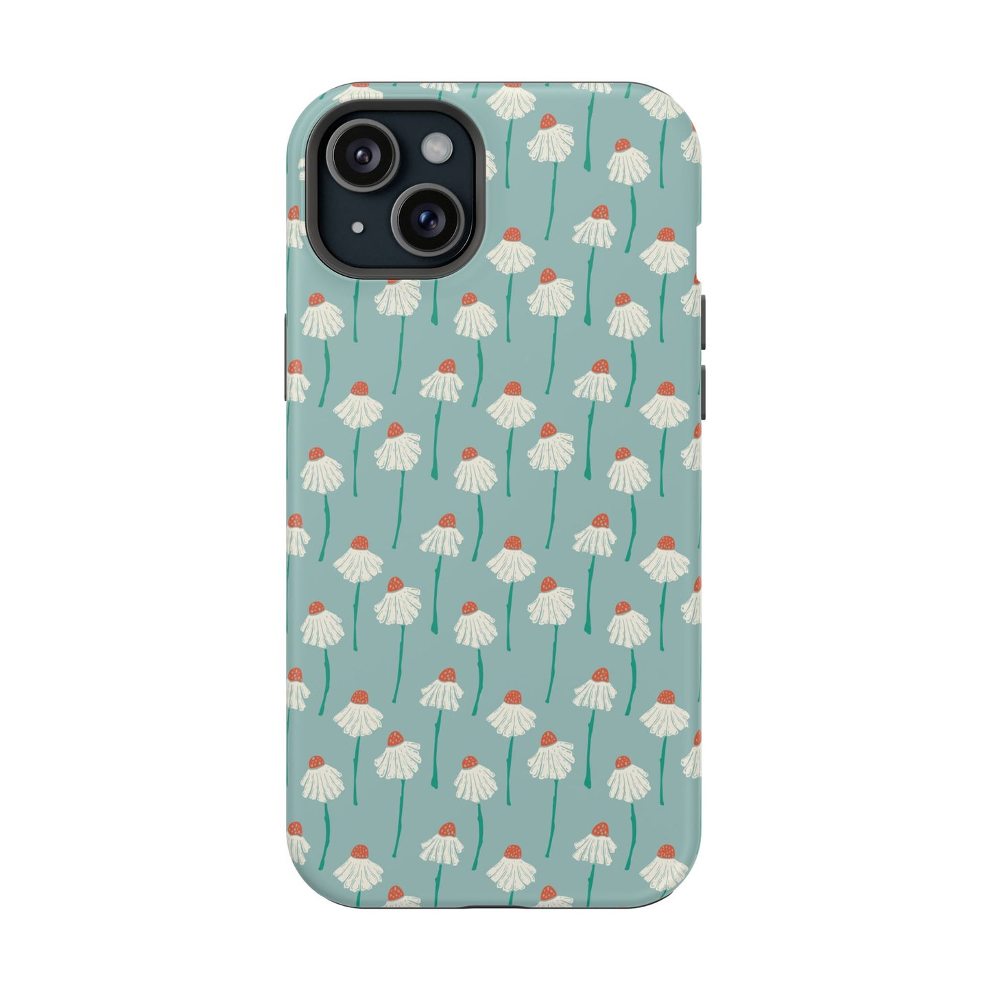Cute White Floral Phone Case – Minimal Flower Aesthetic Case for iPhone & Samsung Galaxy