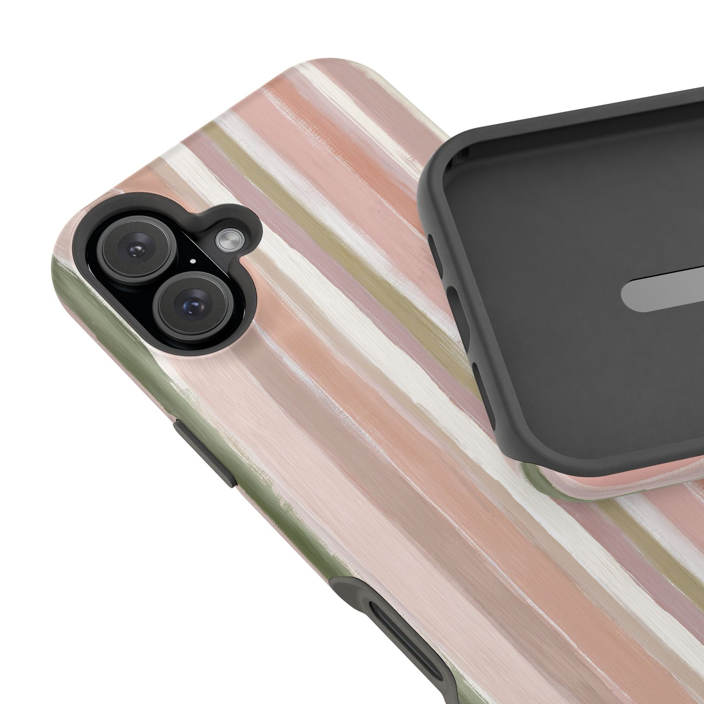 Coquette Pink Stripe Phone Case – Cute Aesthetic Striped Case for iPhone & Samsung Galaxy