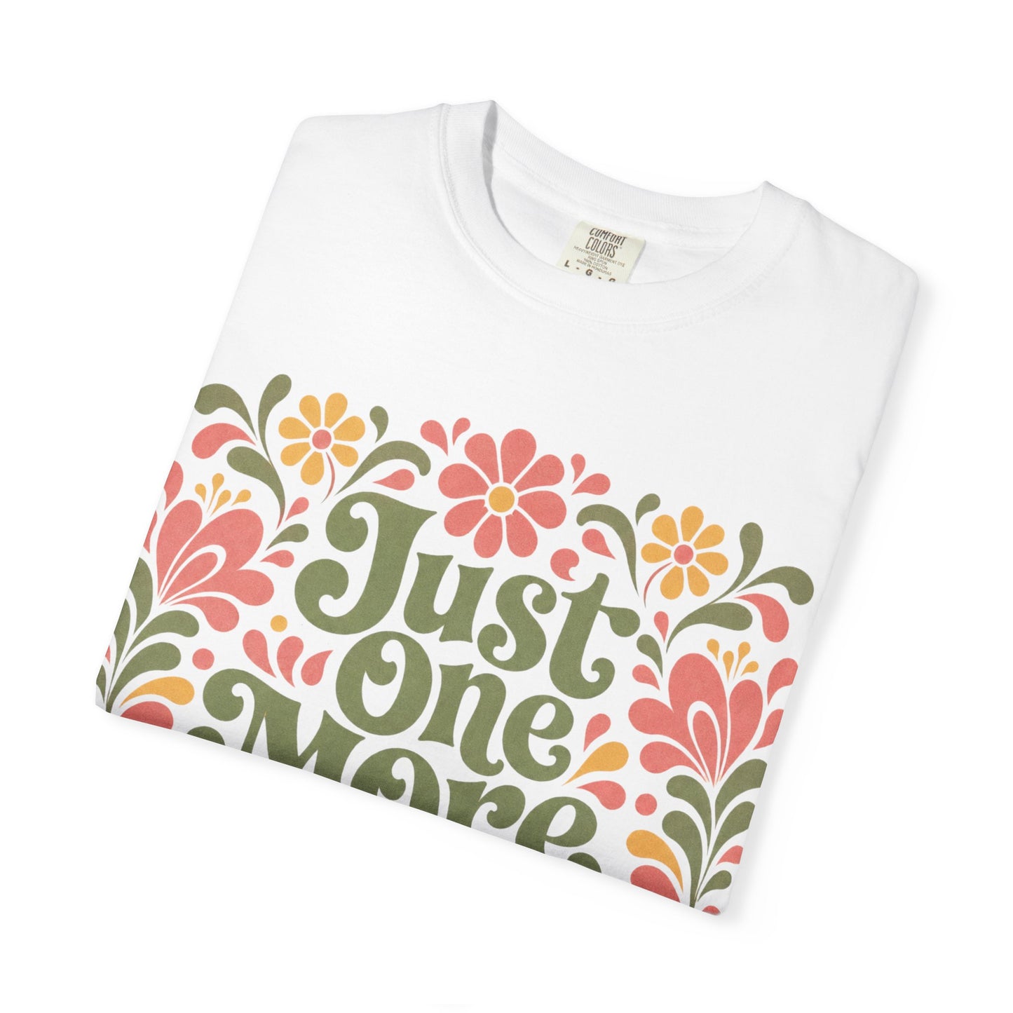 One More Chapter Floral T-Shirt – Cozy Book Lover Graphic Tee on Comfort Colors