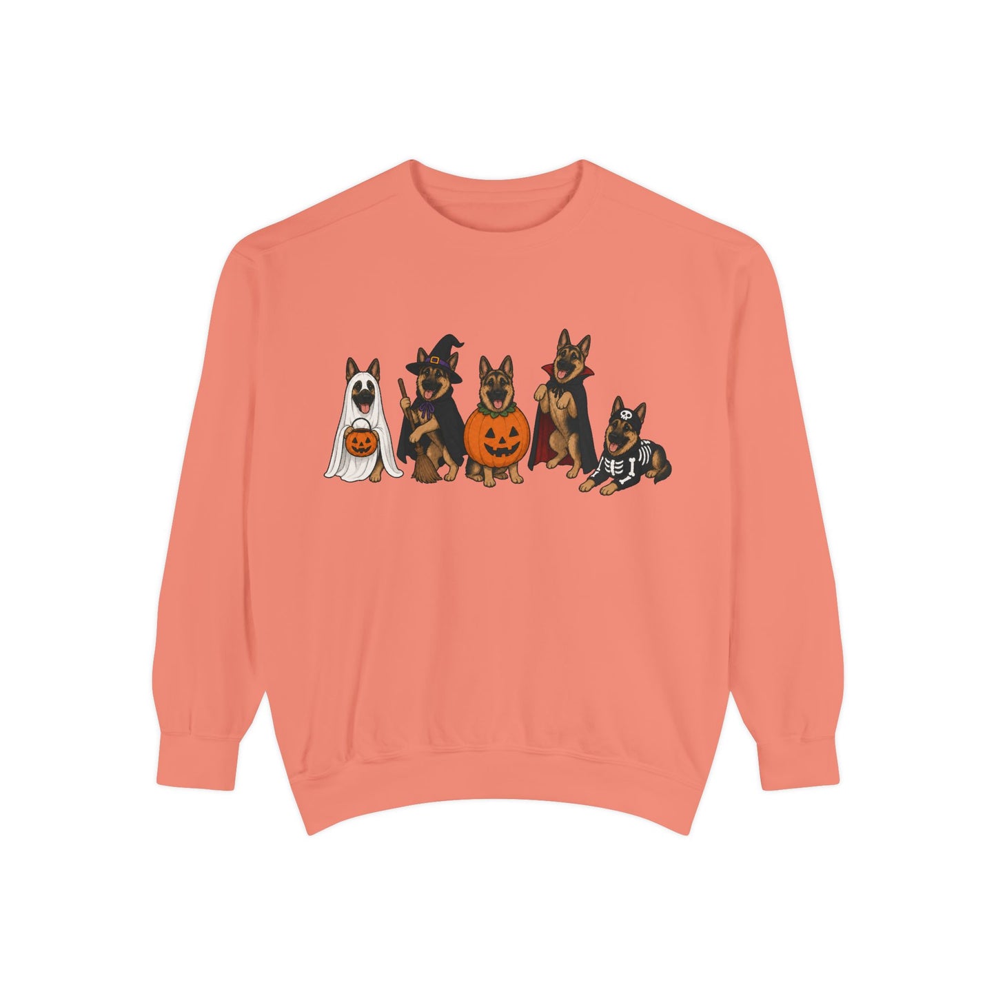 Halloween German Shepherds Sweatshirt — Cute Dog Pumpkin Costume Crewneck