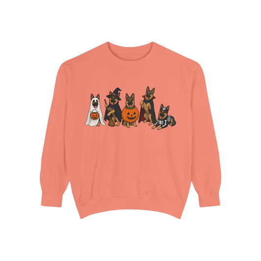 Halloween German Shepherds Sweatshirt — Cute Dog Pumpkin Costume Crewneck