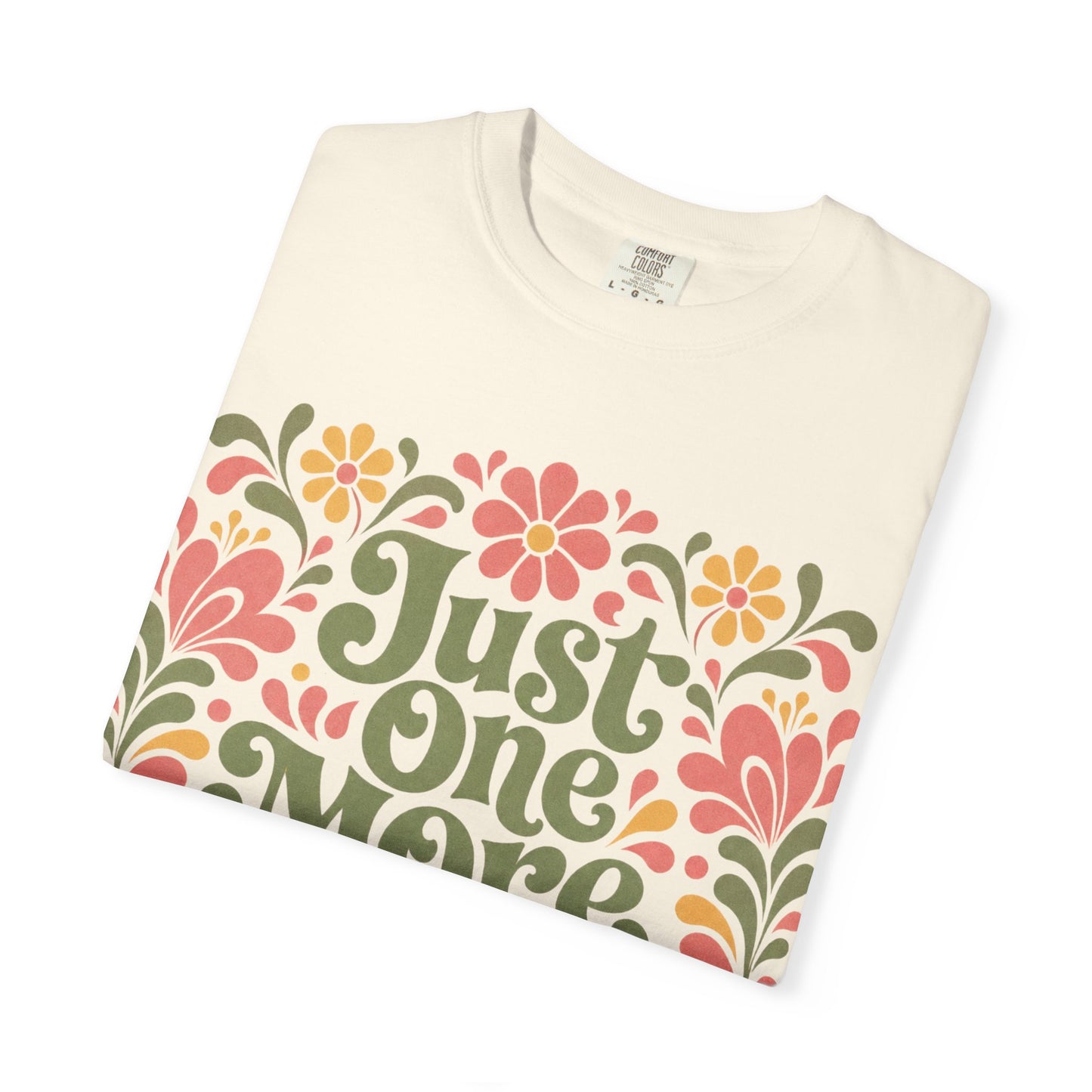 One More Chapter Floral T-Shirt – Cozy Book Lover Graphic Tee on Comfort Colors
