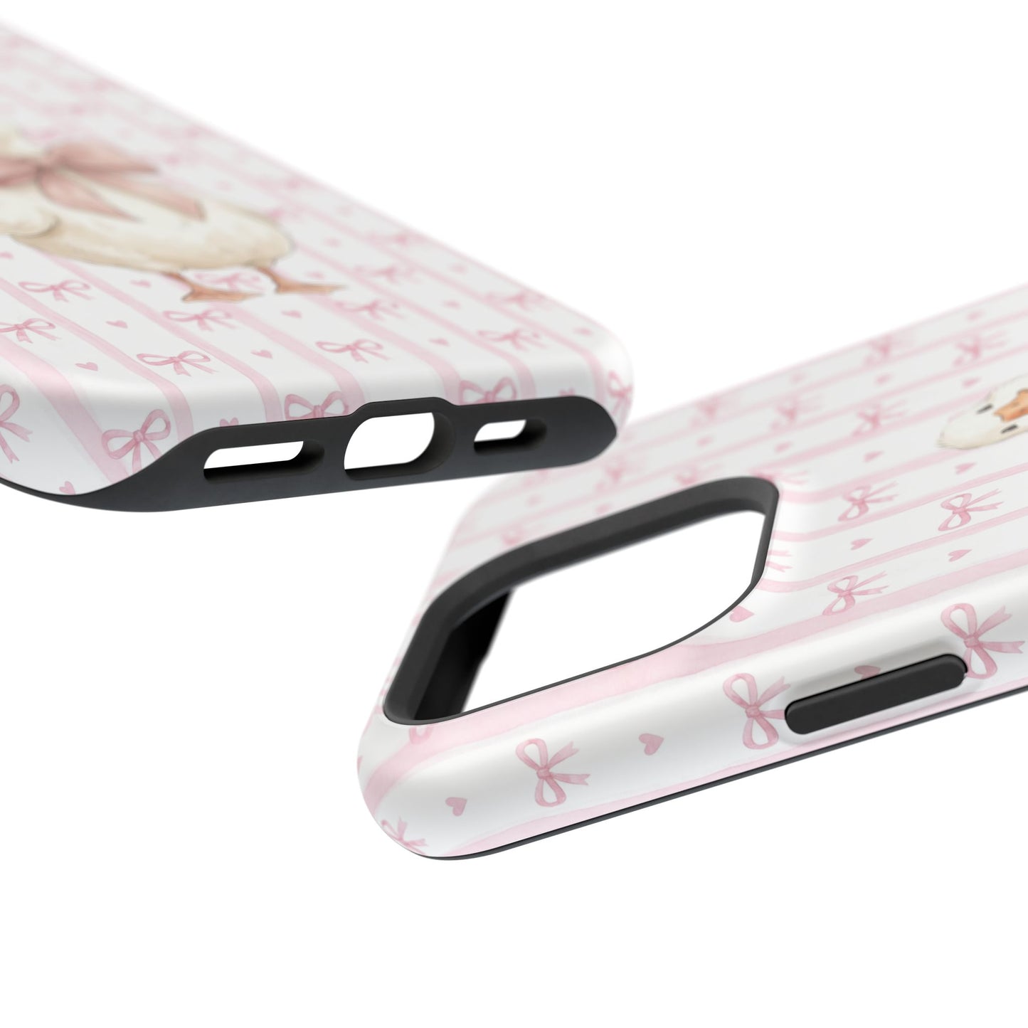 Coquette Goose Phone Case – Goose with Bow Aesthetic Case for iPhone & Samsung Galaxy