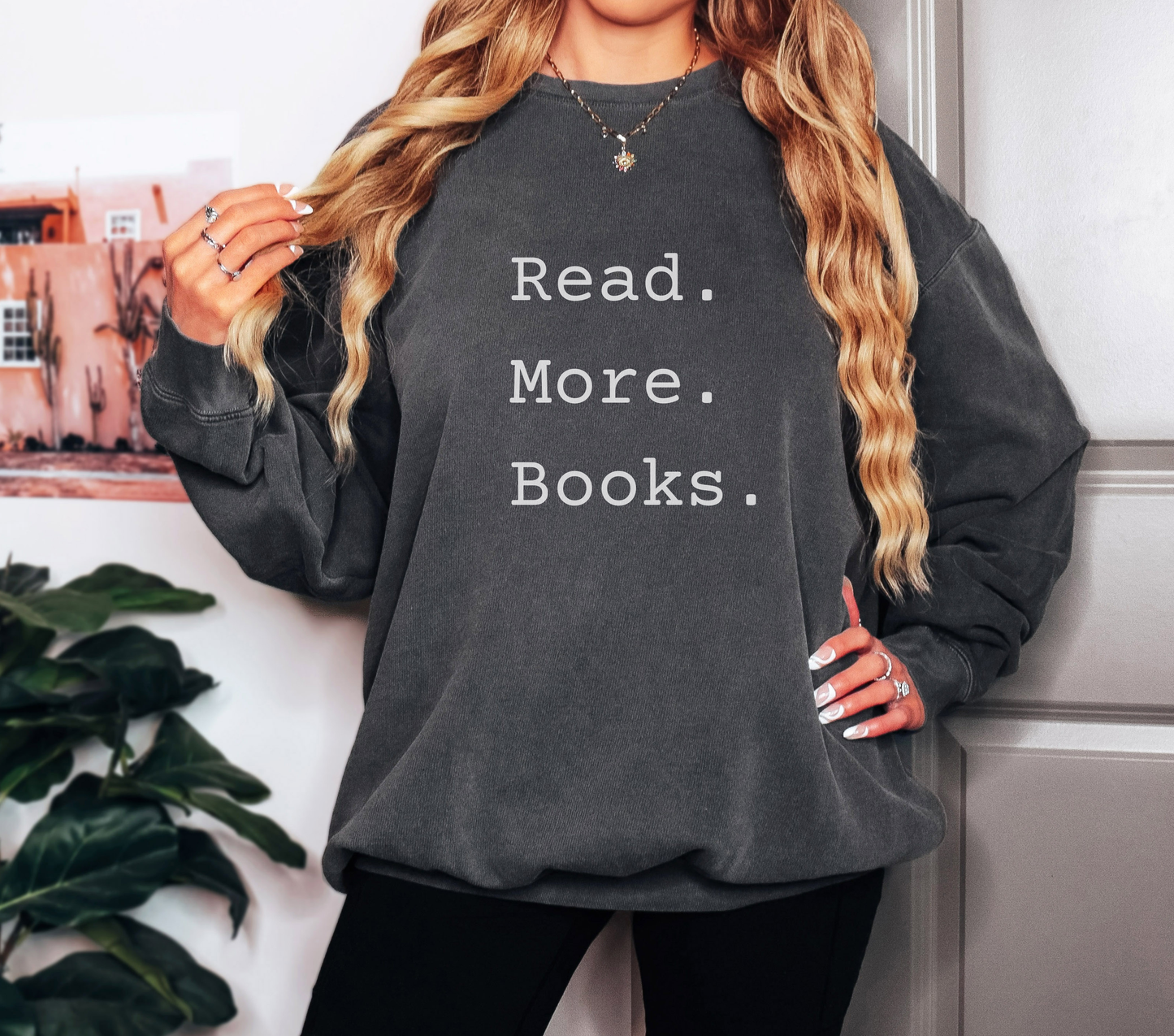 Read More Books Sweatshirt – Cozy Book Lover Crewneck on Comfort Colors