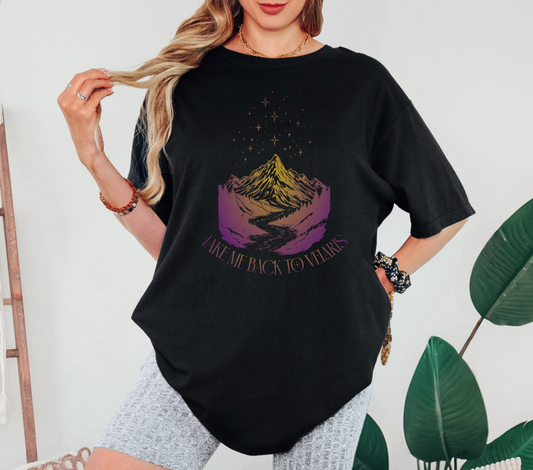 Take Me Back to Velaris T-shirt | Book Stack Illustration, Reading Bookish Tee, ACOTAR, City of Velaris Shirt