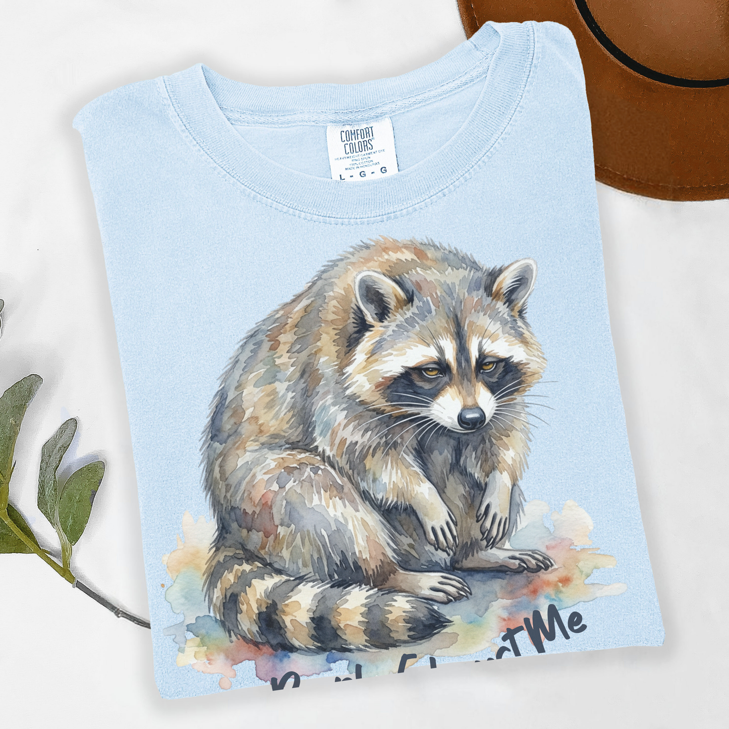 Funny Raccoon T-Shirt – “People Exhaust Me” Cottagecore Graphic Tee on Comfort Colors