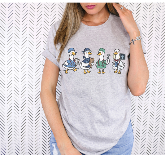 Funny Veterinary T-Shirt – Silly Goose Veterinarian Graphic Tee on Bella Canvas for Vet Techs