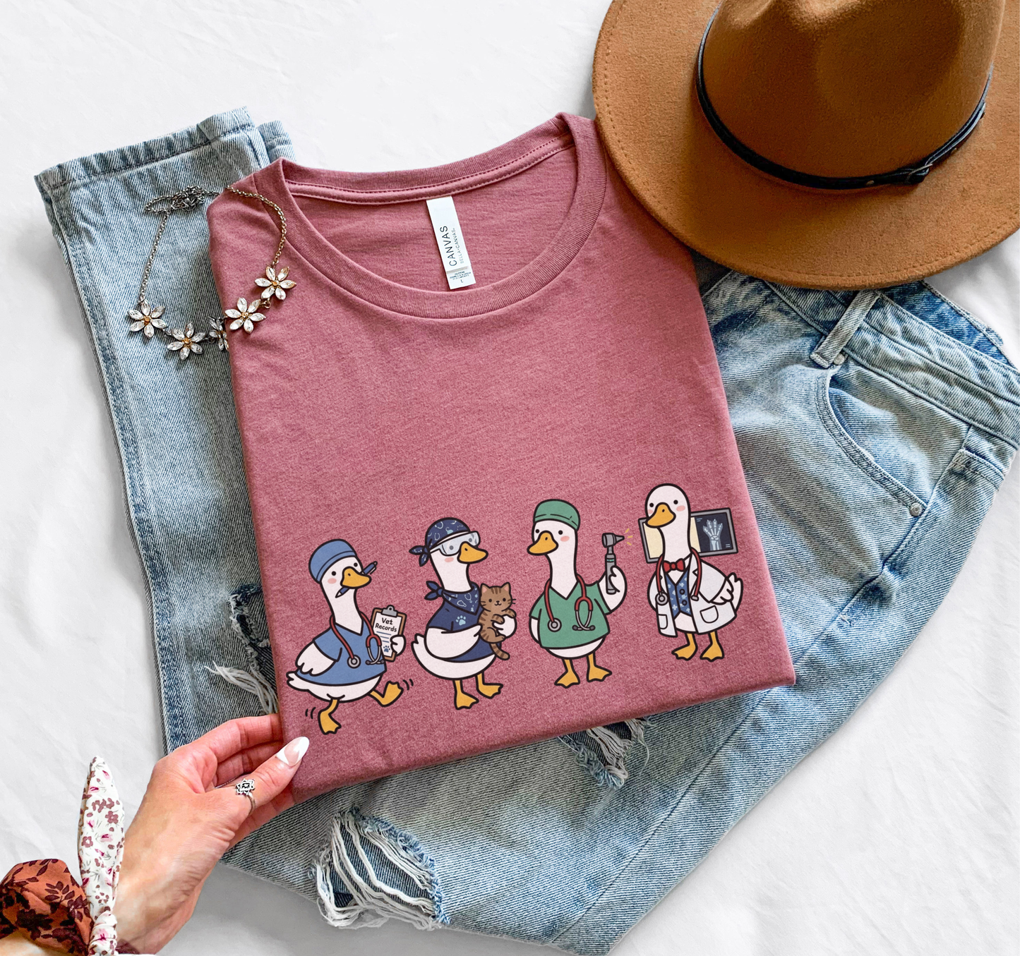 Funny Veterinary T-Shirt – Silly Goose Veterinarian Graphic Tee on Bella Canvas for Vet Techs