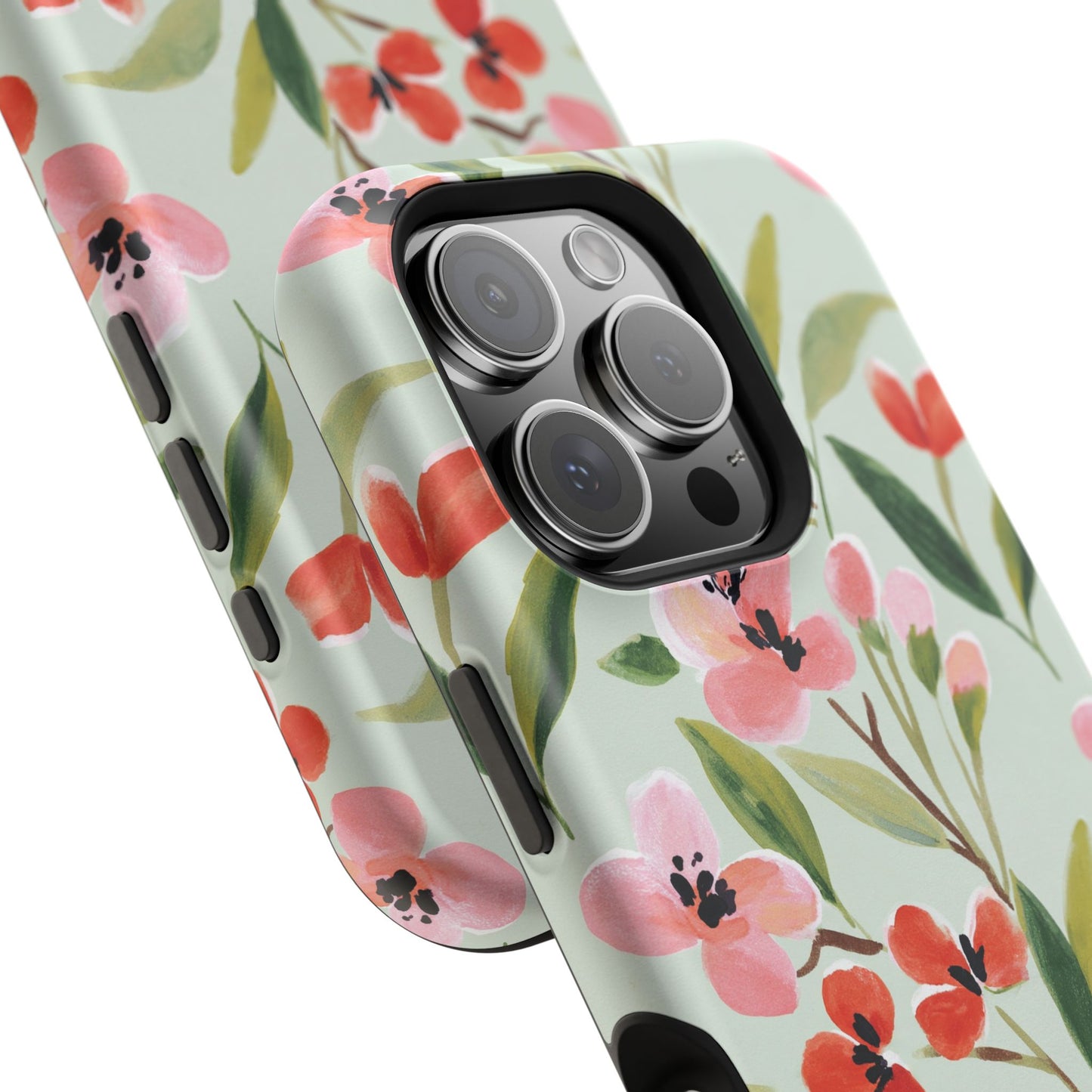 Coquette Floral Phone Case – Red & Pink Flower Aesthetic Case for iPhone & Samsung Galaxy