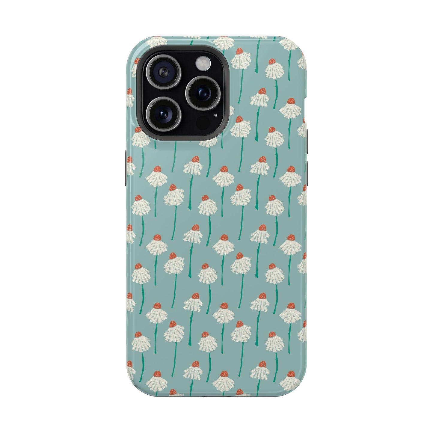 Cute White Floral Phone Case – Minimal Flower Aesthetic Case for iPhone & Samsung Galaxy