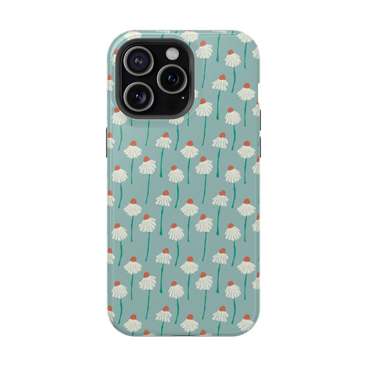 Cute White Floral Phone Case – Minimal Flower Aesthetic Case for iPhone & Samsung Galaxy