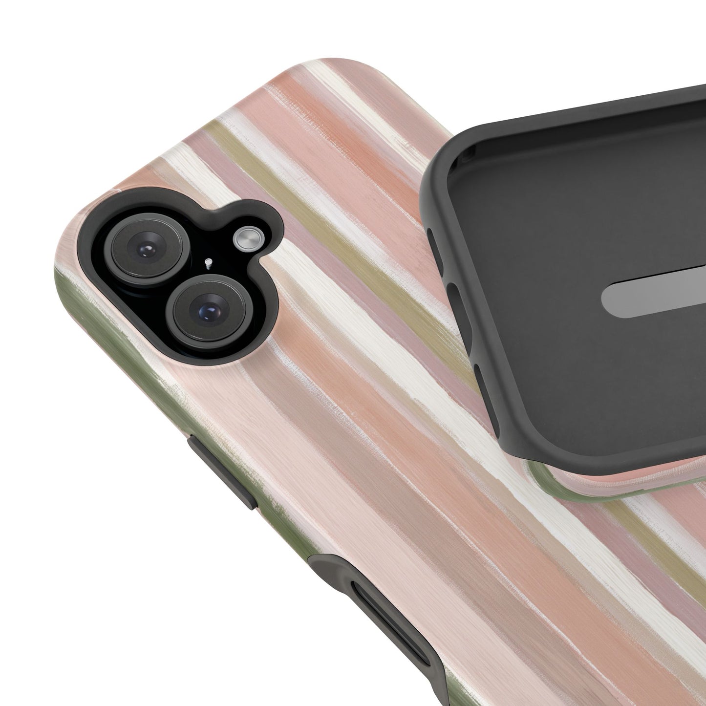 Coquette Pink Stripe Phone Case – Cute Aesthetic Striped Case for iPhone & Samsung Galaxy