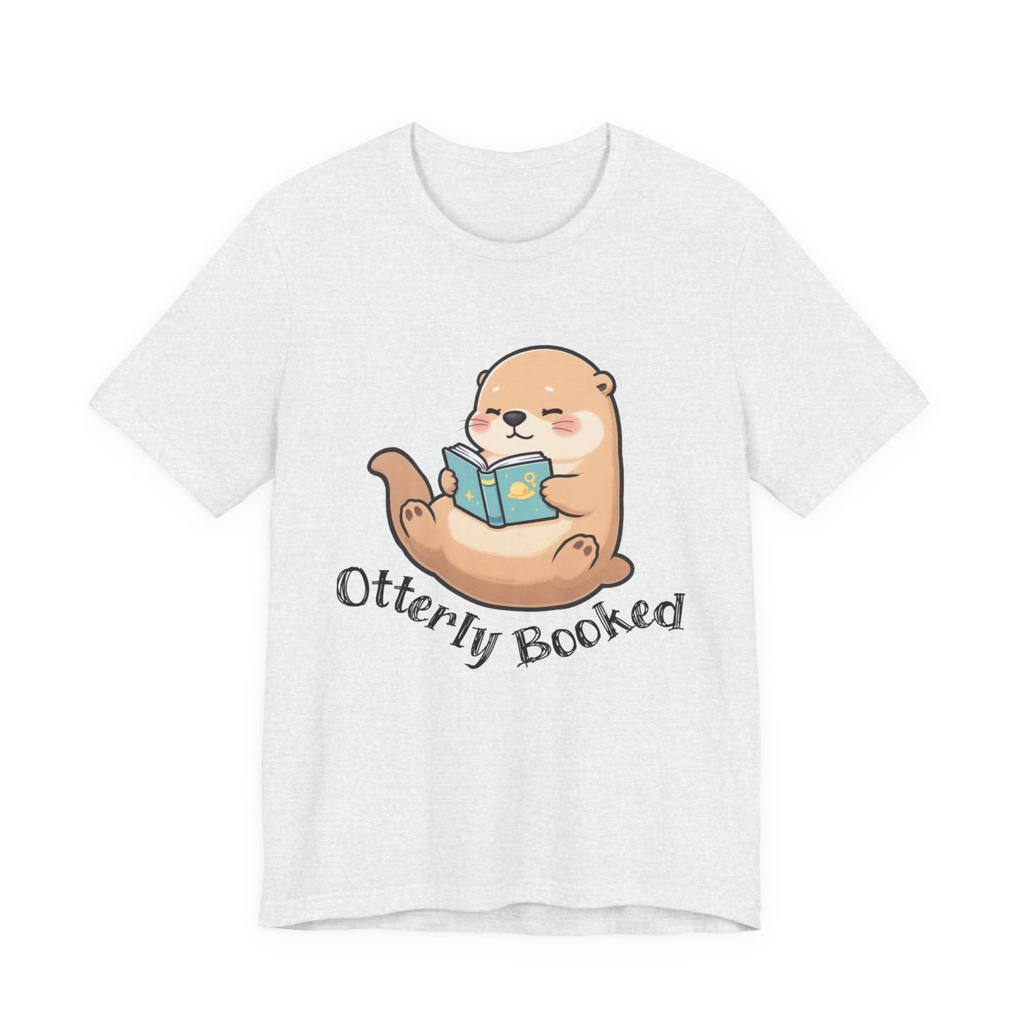Otterly Booked T-Shirt – Cute Otter Reading Graphic Tee on Bella Canvas for Book Lovers