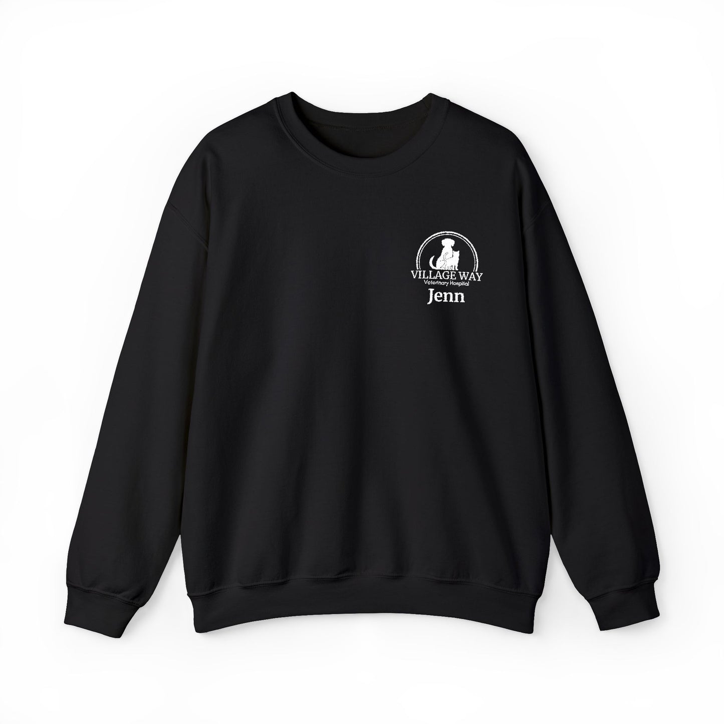 Village Way Vet Custom Name Crewneck Sweatshirt