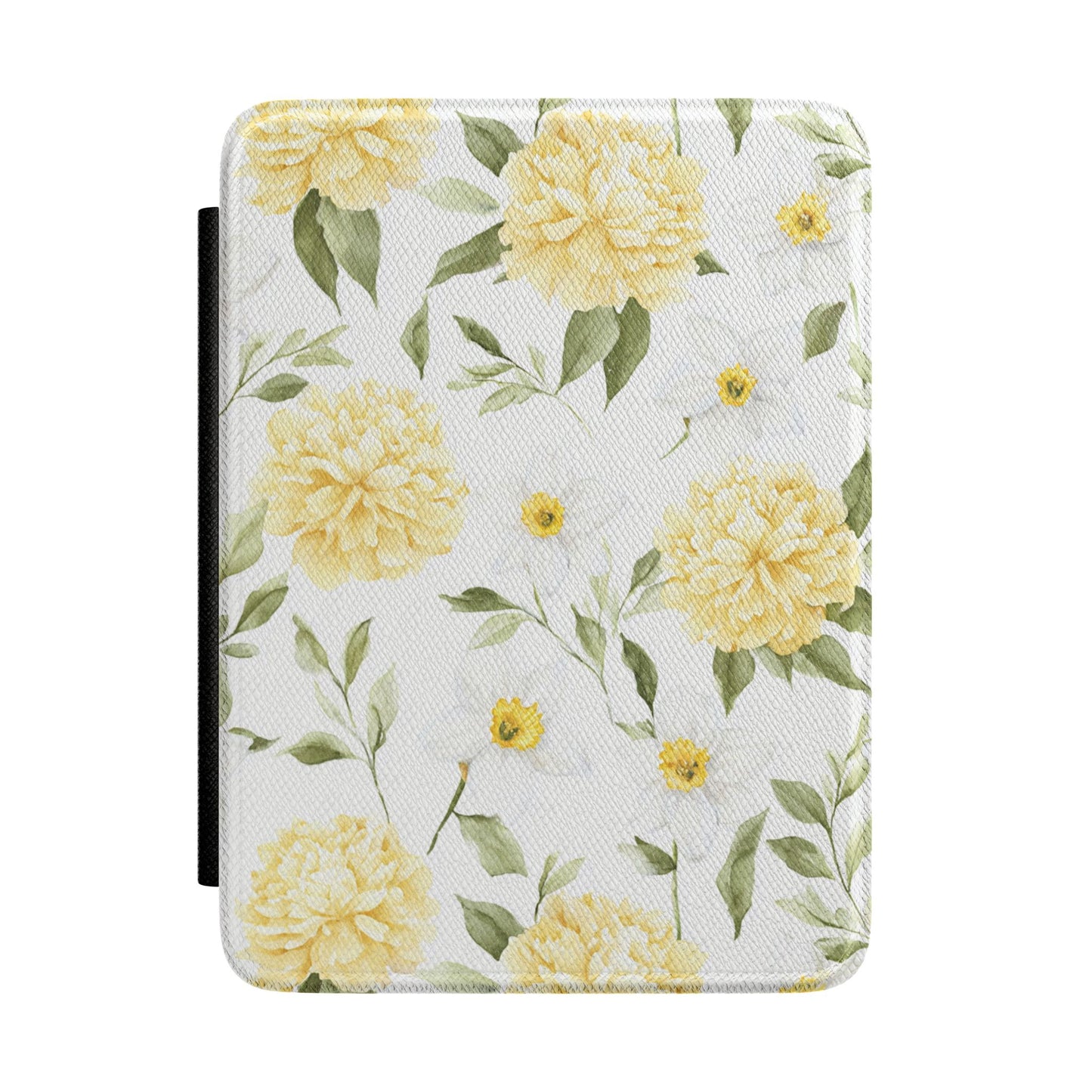 Cottagecore Marigold Kindle Case – Yellow Floral Pattern Aesthetic E-Reader Cover for Book Lovers