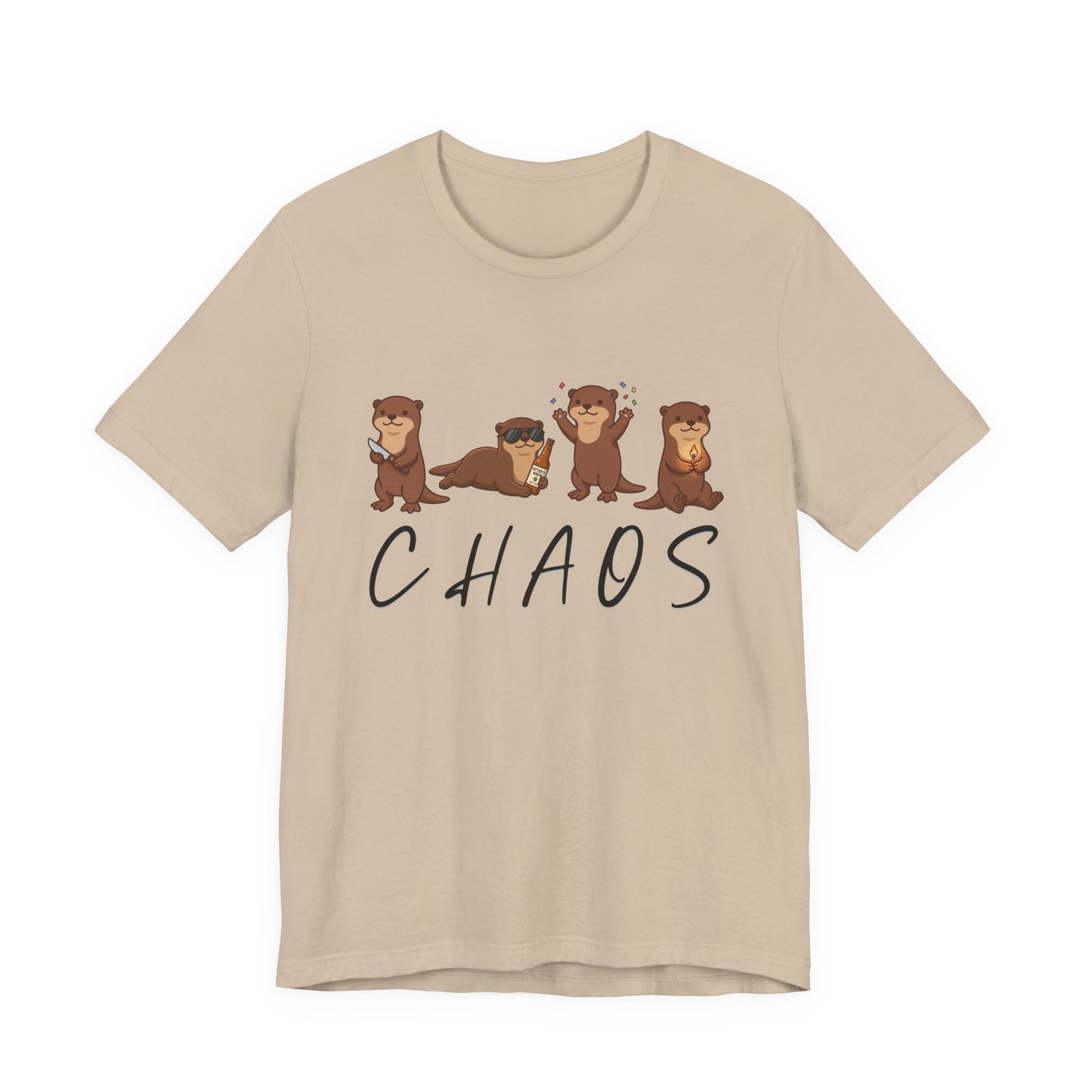 Otter Chaos T-Shirt – Funny Chaotic Otters Graphic Tee on Bella Canvas for Animal Lovers
